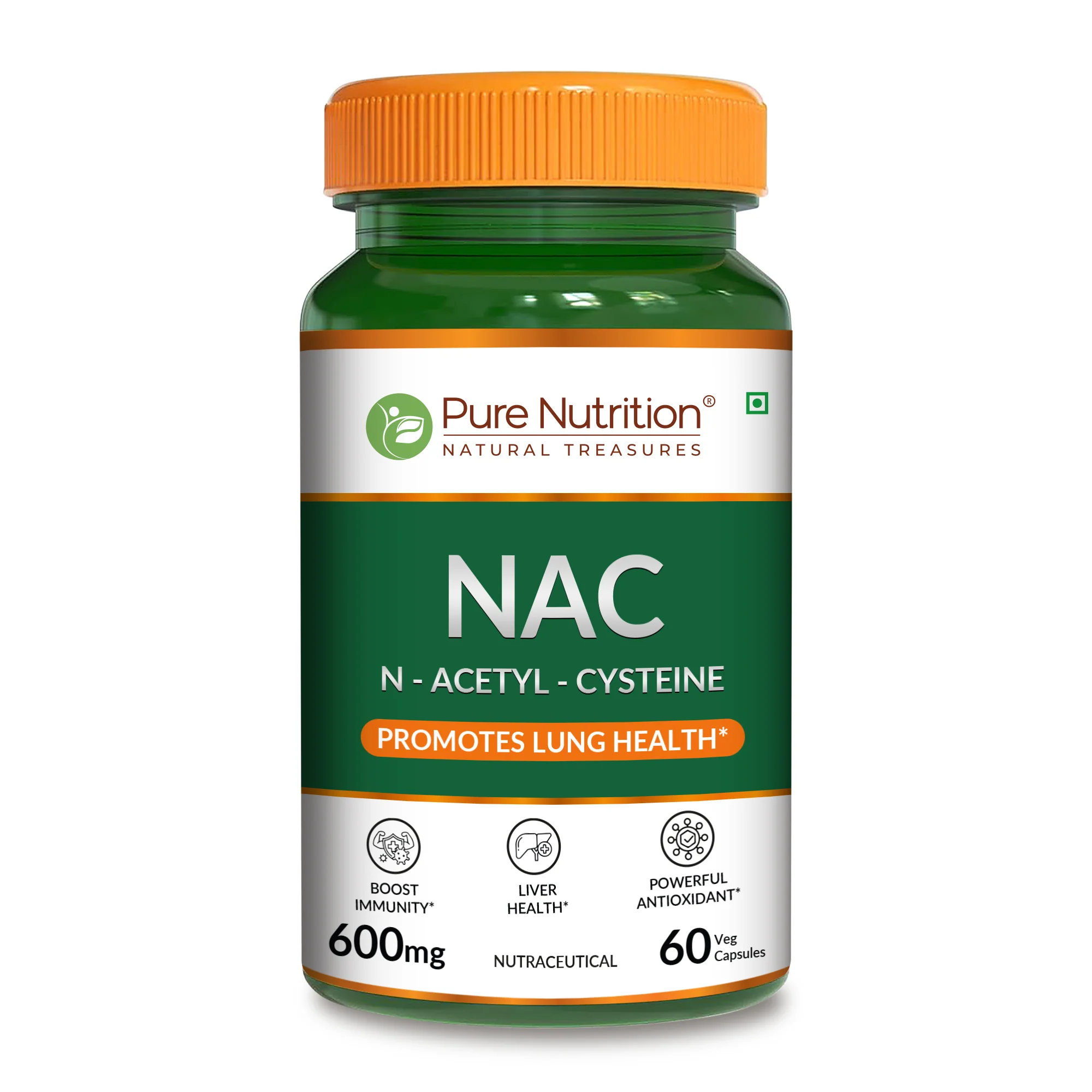 NAC Supplement – N-Acetyl L-Cysteine 600mg | 60 Veg Capsules