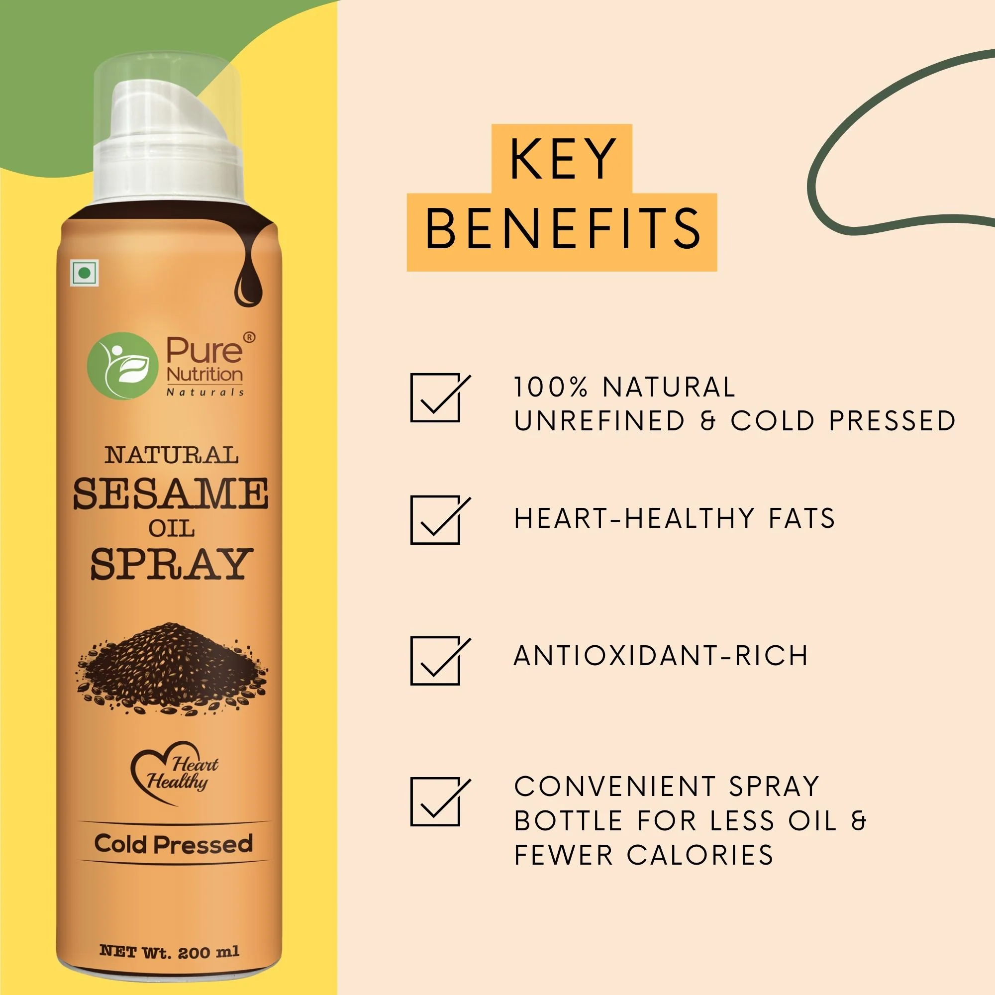 Black Sesame Oil Spray 200ml | 100% Pure, Cold-Pressed | Healthy Cooking, Rich in Nutrients - Image 5