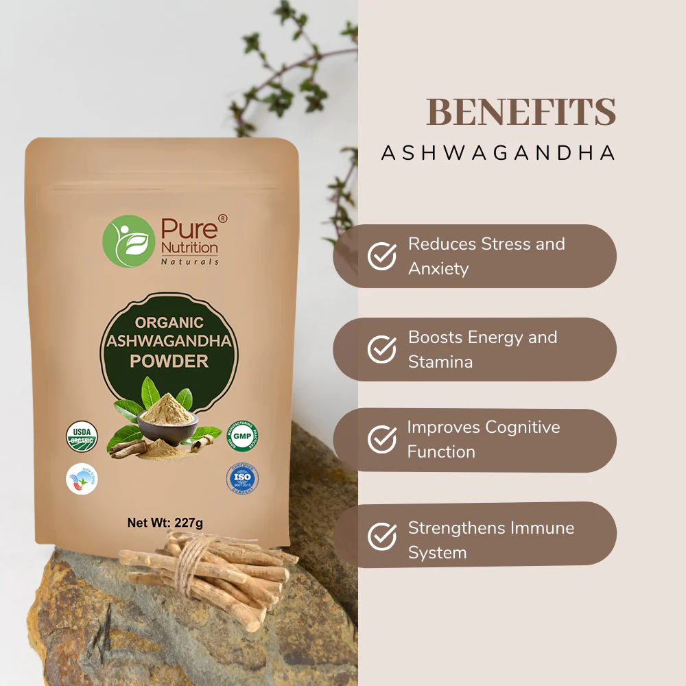 Organic Ashwagandha Powder - 227g | 100% Pure and Natural | Supports Stress Relief, Vitality, and Overall Wellness - Image 6
