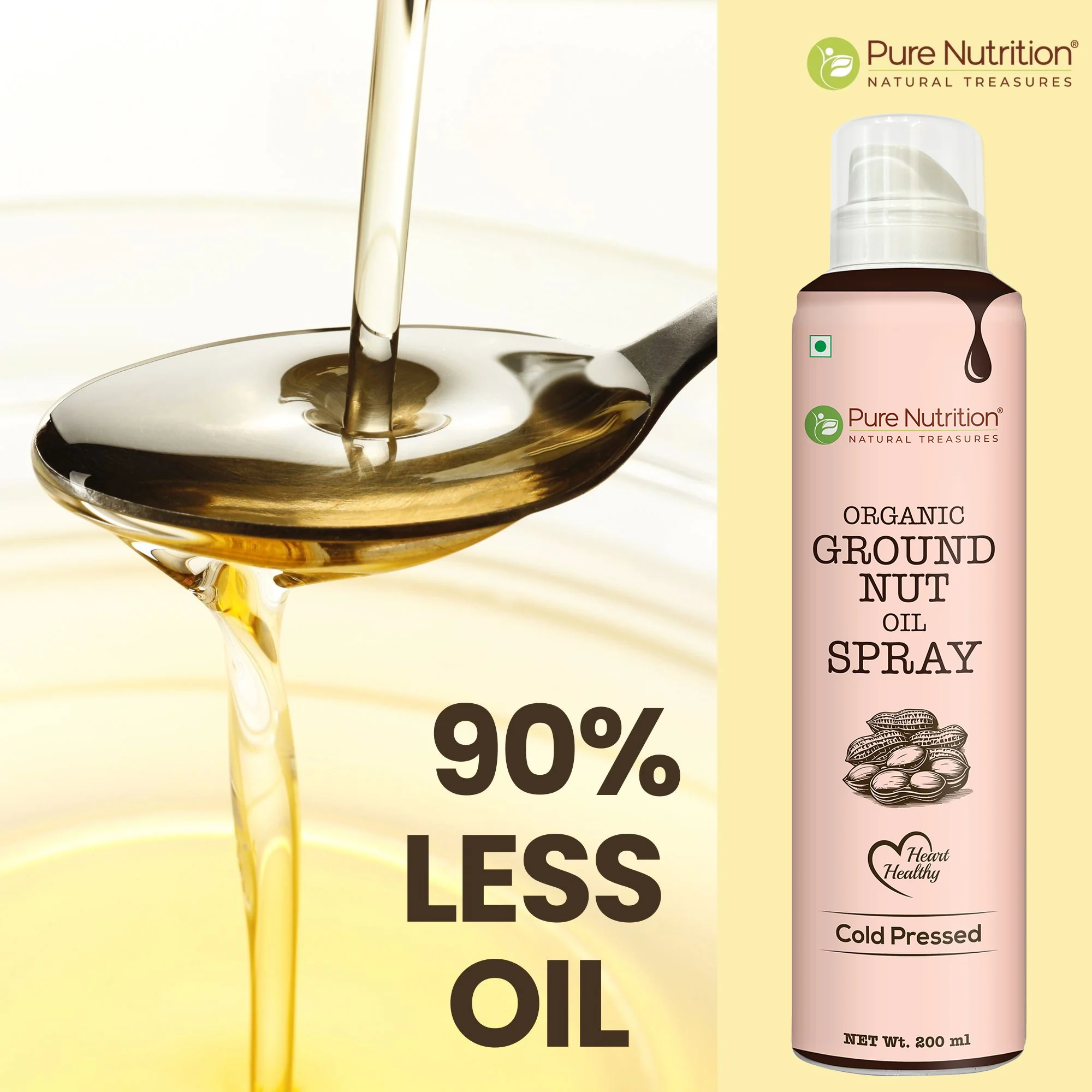 Organic Groundnut Oil Spray 200ml | Cold-Pressed & Pure for Cooking - Image 5