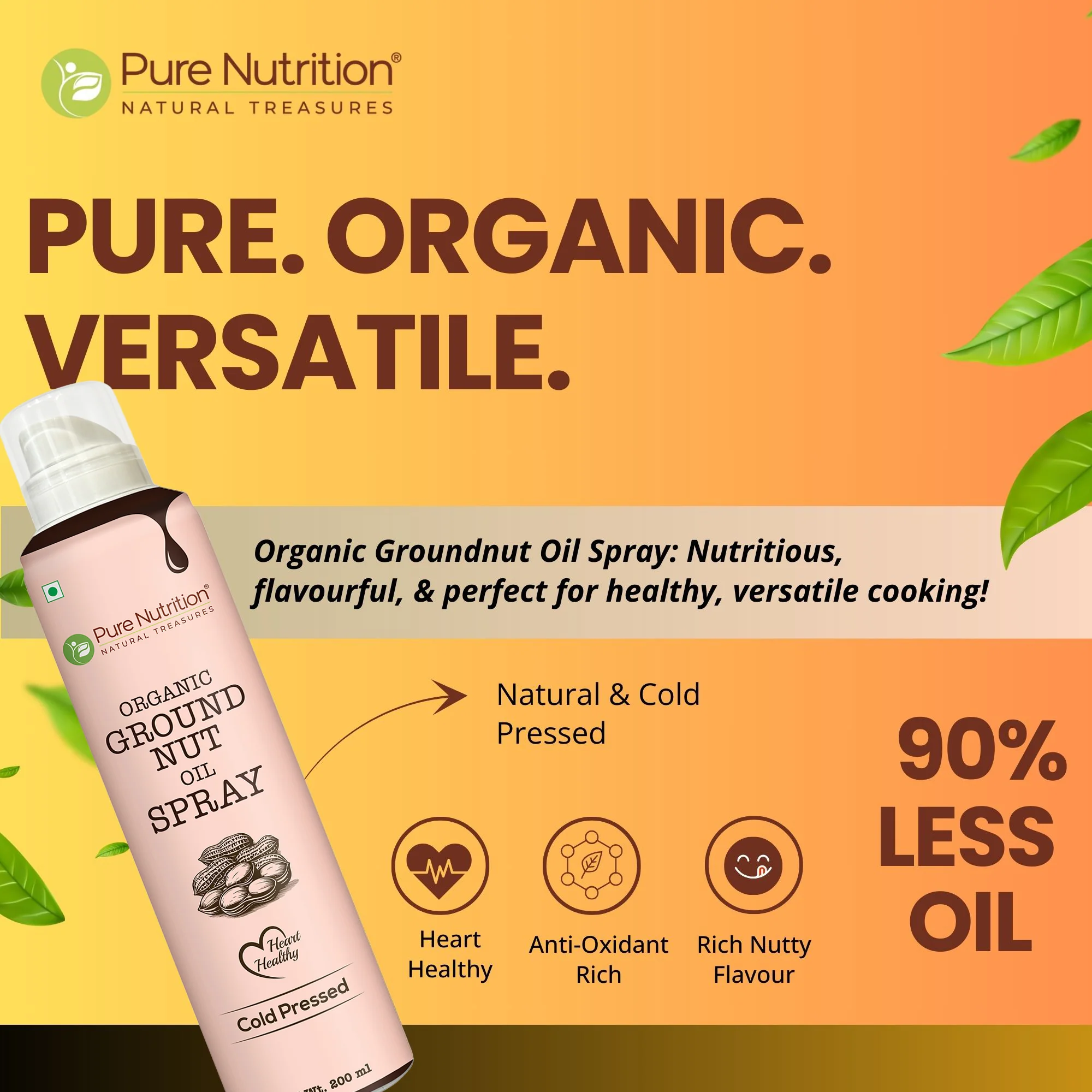 Organic Groundnut Oil Spray 200ml | Cold-Pressed & Pure for Cooking - Image 7