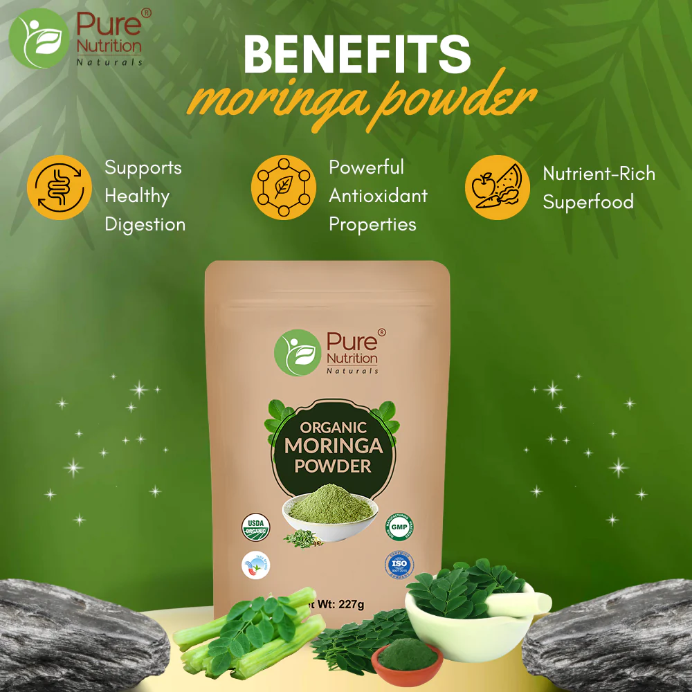 Organic Moringa Powder - 227g | 100% Pure and Natural | Supports Energy, Immunity, and Overall Wellness - Image 4