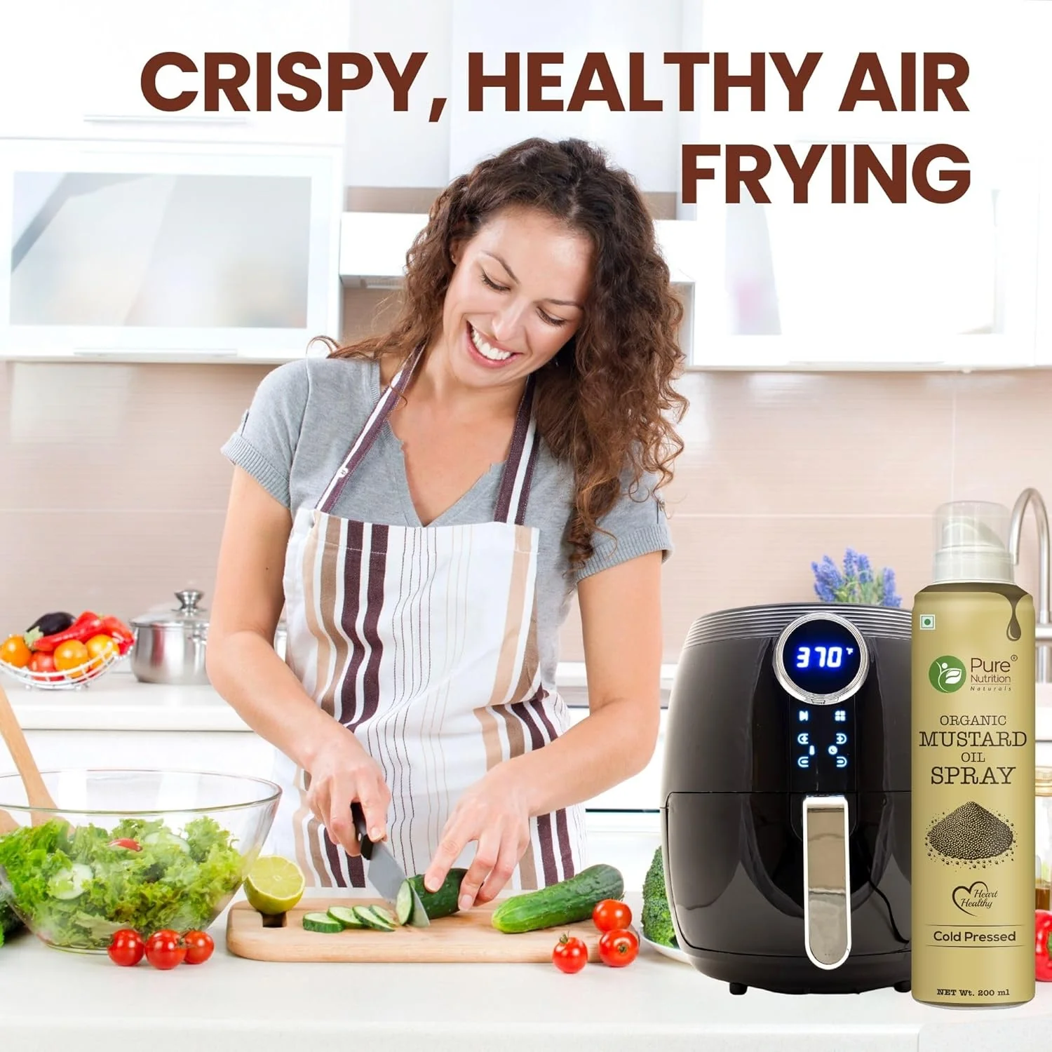 Organic Mustard Oil Spray 200ml | Cold-Pressed & Pure for Cooking - Image 3