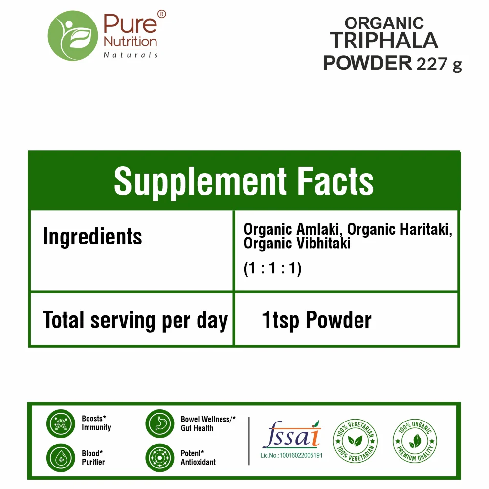 Organic Triphala Powder - 227g | 100% Pure and Natural | Supports Digestion, Detoxification, and Overall Wellness - Image 7