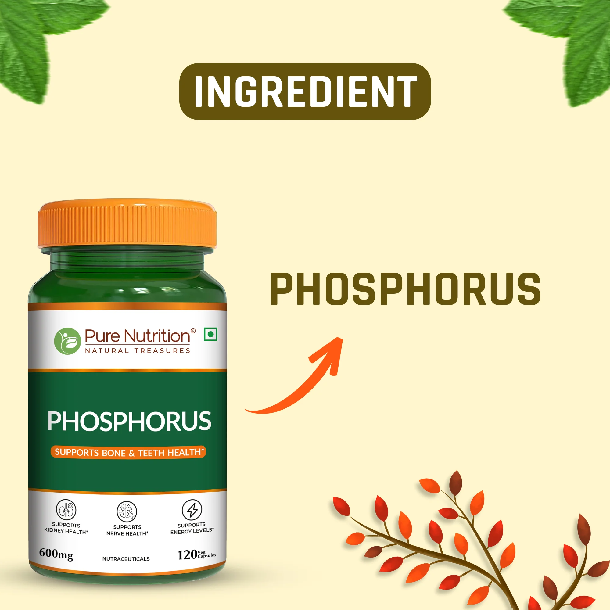 Phosphorus 600 mg Veg Capsules - Image 4
