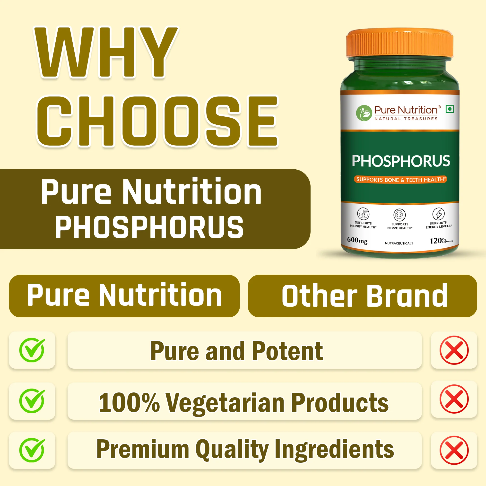 Phosphorus 600 mg Veg Capsules - Image 6
