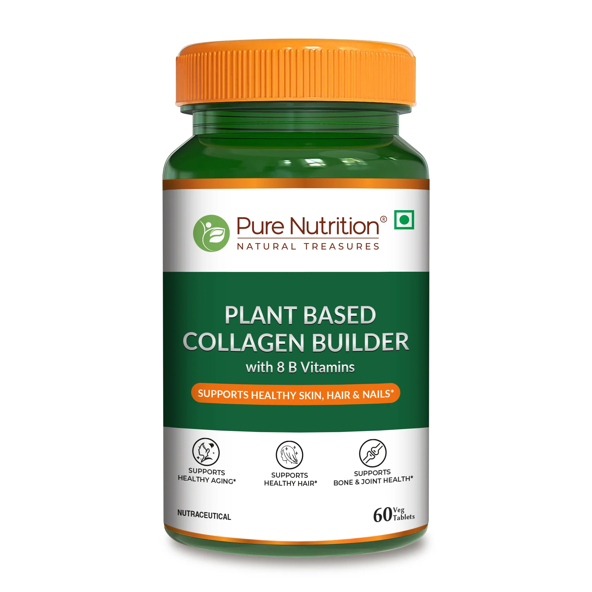 Plant-Based Collagen Builder - Enhance Skin, Hair & Nail Health-60 Tab - Image 7