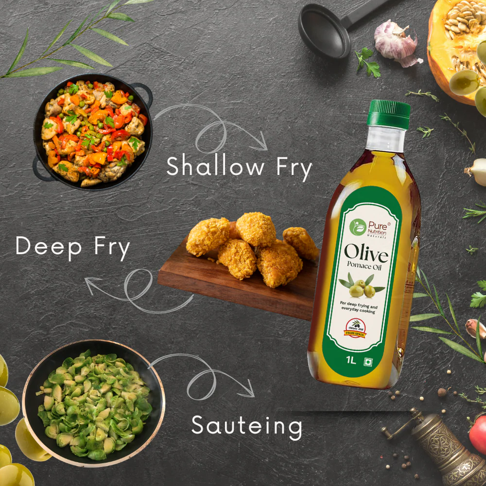 Pomace Olive Oil – Ideal for Indian Cooking & Deep Frying | Low in Saturated Fat - 1 ltr - Image 3