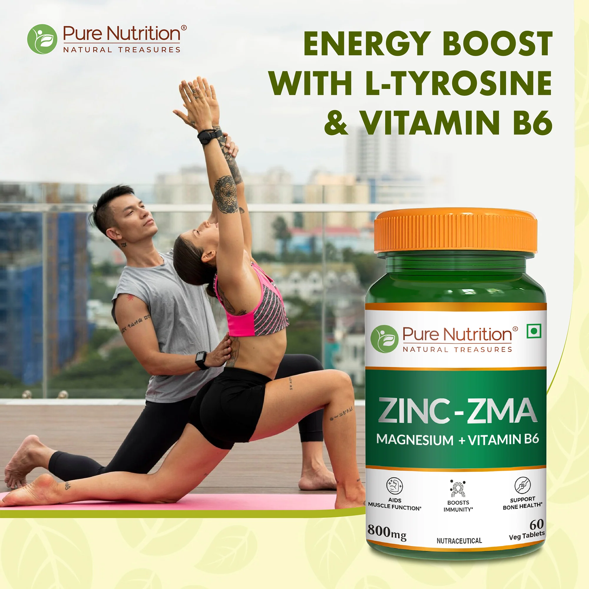 Pure Nutrition ZMA – Zinc, Magnesium & Vitamin B6 Tablets - Image 9