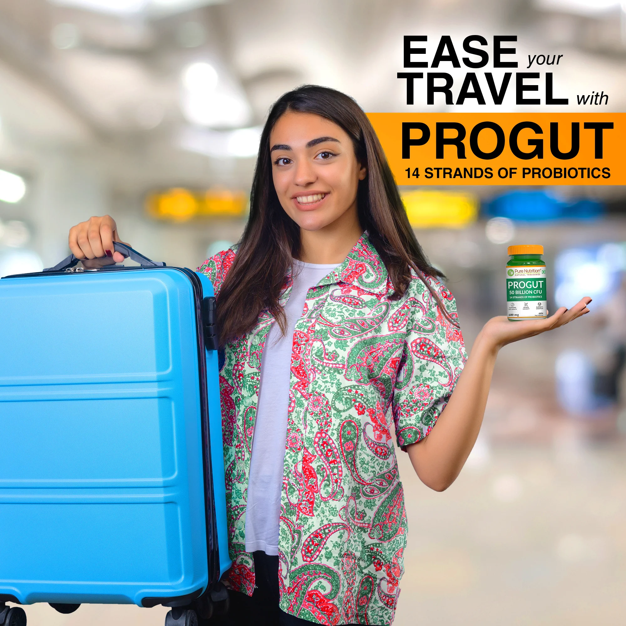 Progut 50 Billion CFU | Advanced Probiotic for Gut & Immune Health| 60 veg Capsules - Image 3