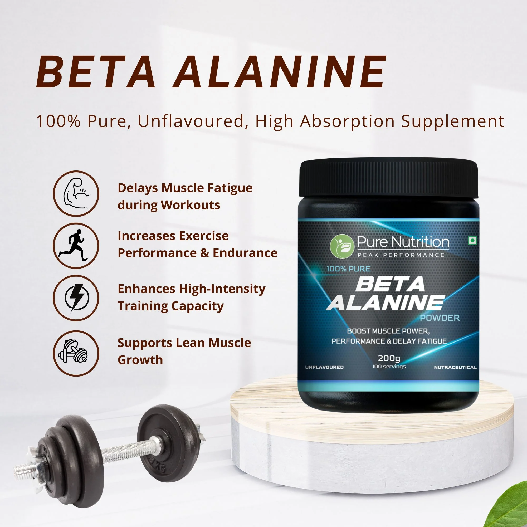 Pure Beta Alanine Powder – 200g Unflavored | Pre-Workout Supplement for Muscle Power - Image 9