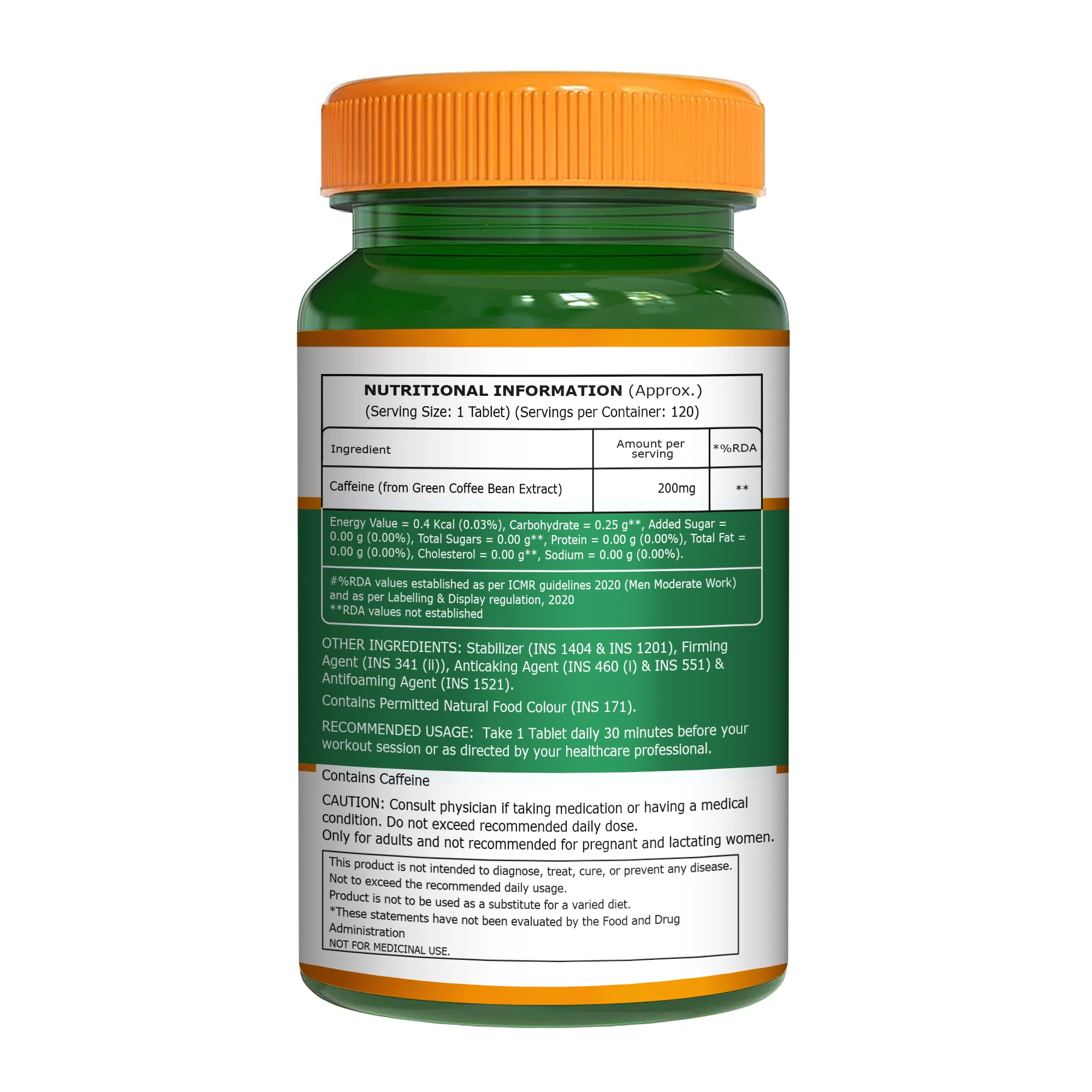 Pure Nutrition 100% Pure Caffeine – 200mg | Energy, Focus & Stamina Support | 120 Veg Tablets - Image 8