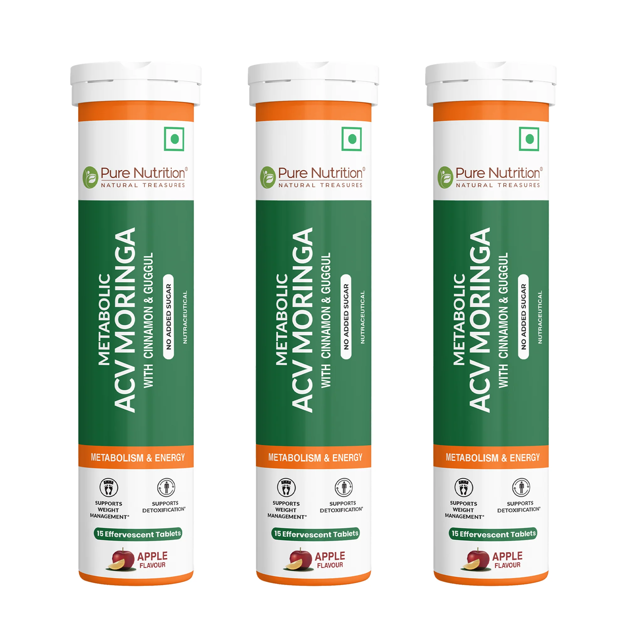 Pure Nutrition ACV Moringa Effervescent Tablets – Apple Flavour – 15 Tablets - Image 9