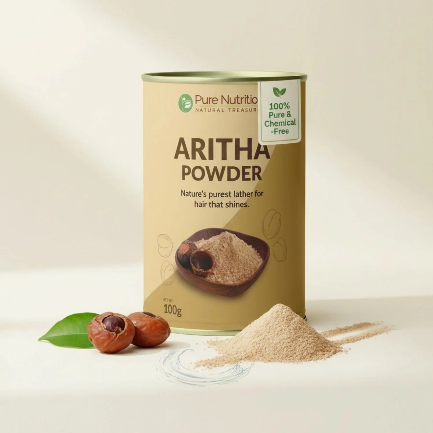 Pure Nutrition Aritha Powder (Sapindus Mukorossi) – Natural Herbal Hair Cleanser - Image 2