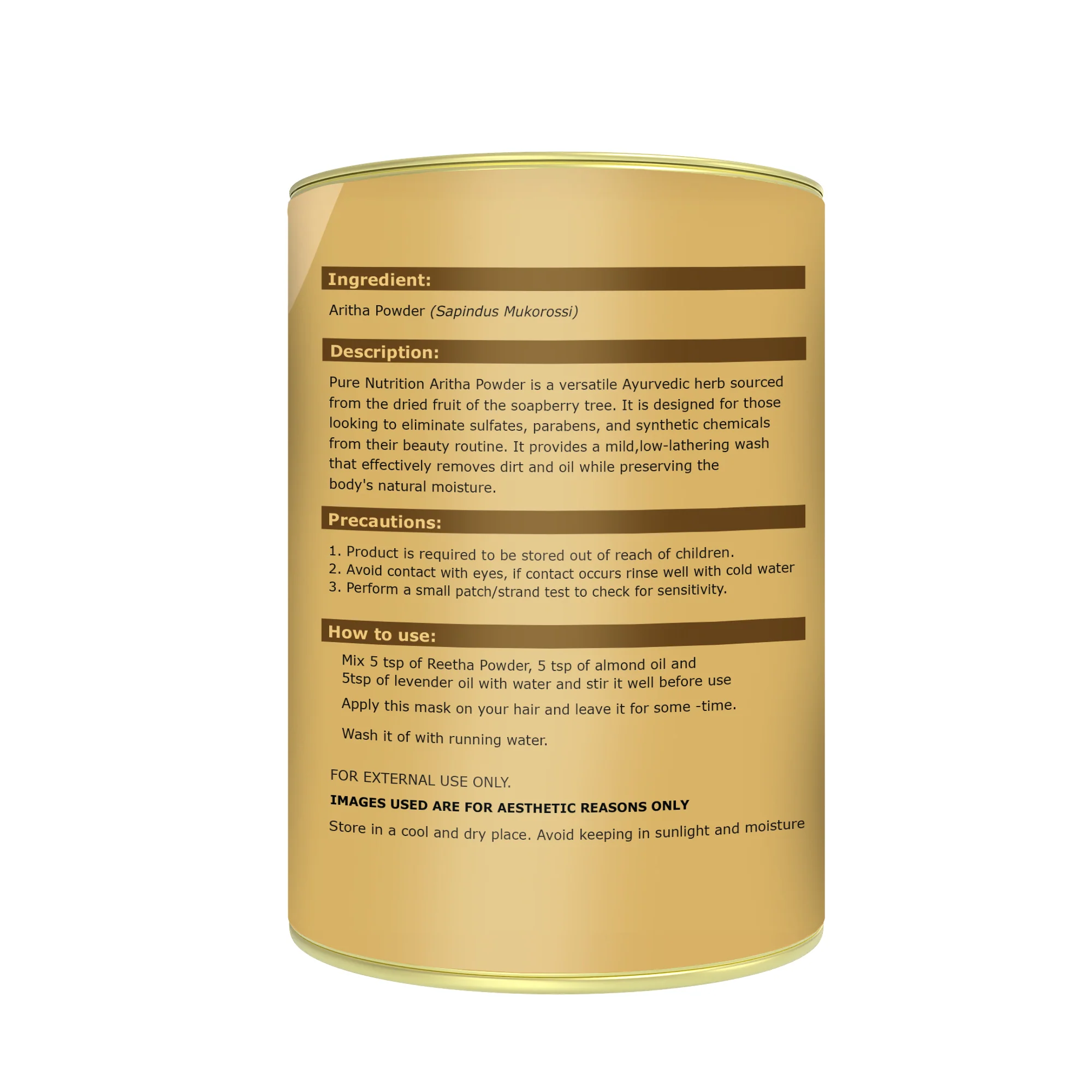 Pure Nutrition Aritha Powder (Sapindus Mukorossi) – Natural Herbal Hair Cleanser - Image 9