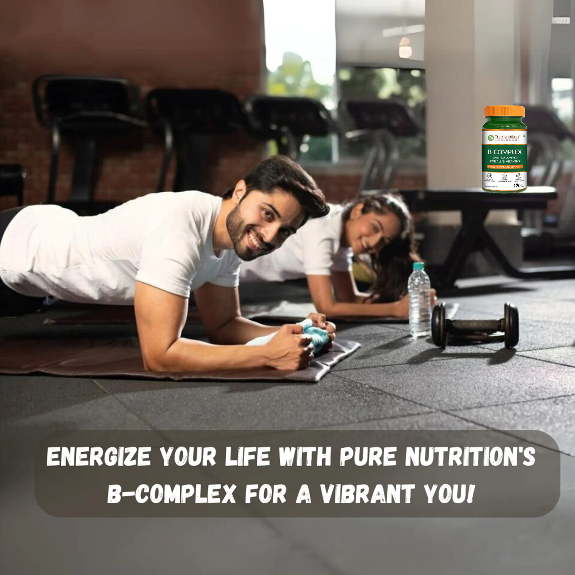 Pure Nutrition B-Complex – 100% RDA of B Vitamins | Energy & Immunity Support | 120 Veg Tablets - Image 5