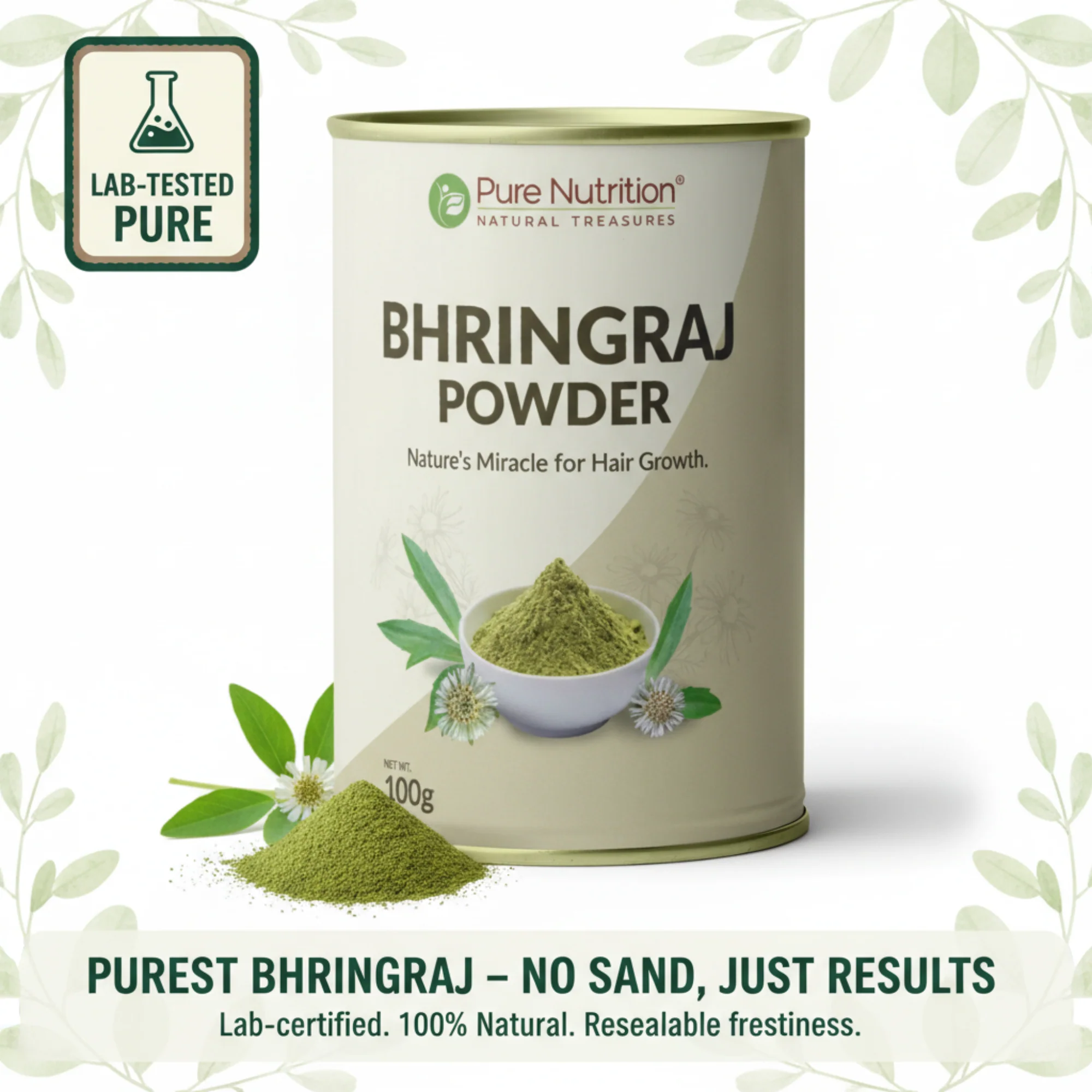 Pure Nutrition Bhringraj Powder| Herbal Powder for Hair Care - Image 3
