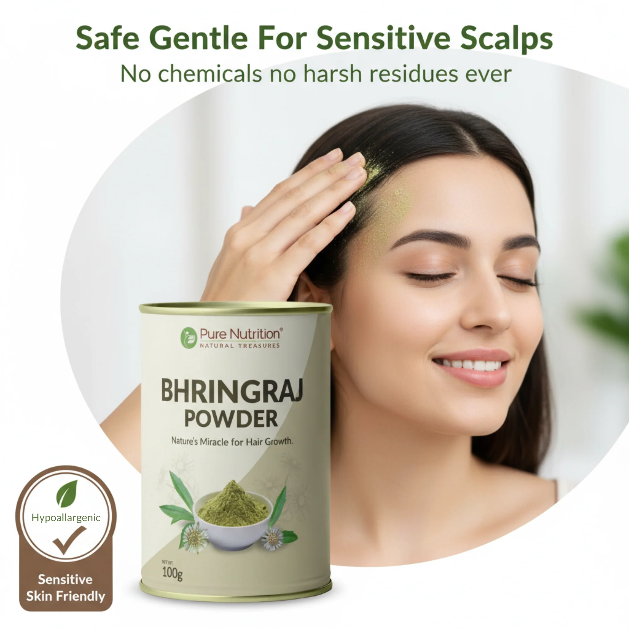 Pure Nutrition Bhringraj Powder| Herbal Powder for Hair Care - Image 6