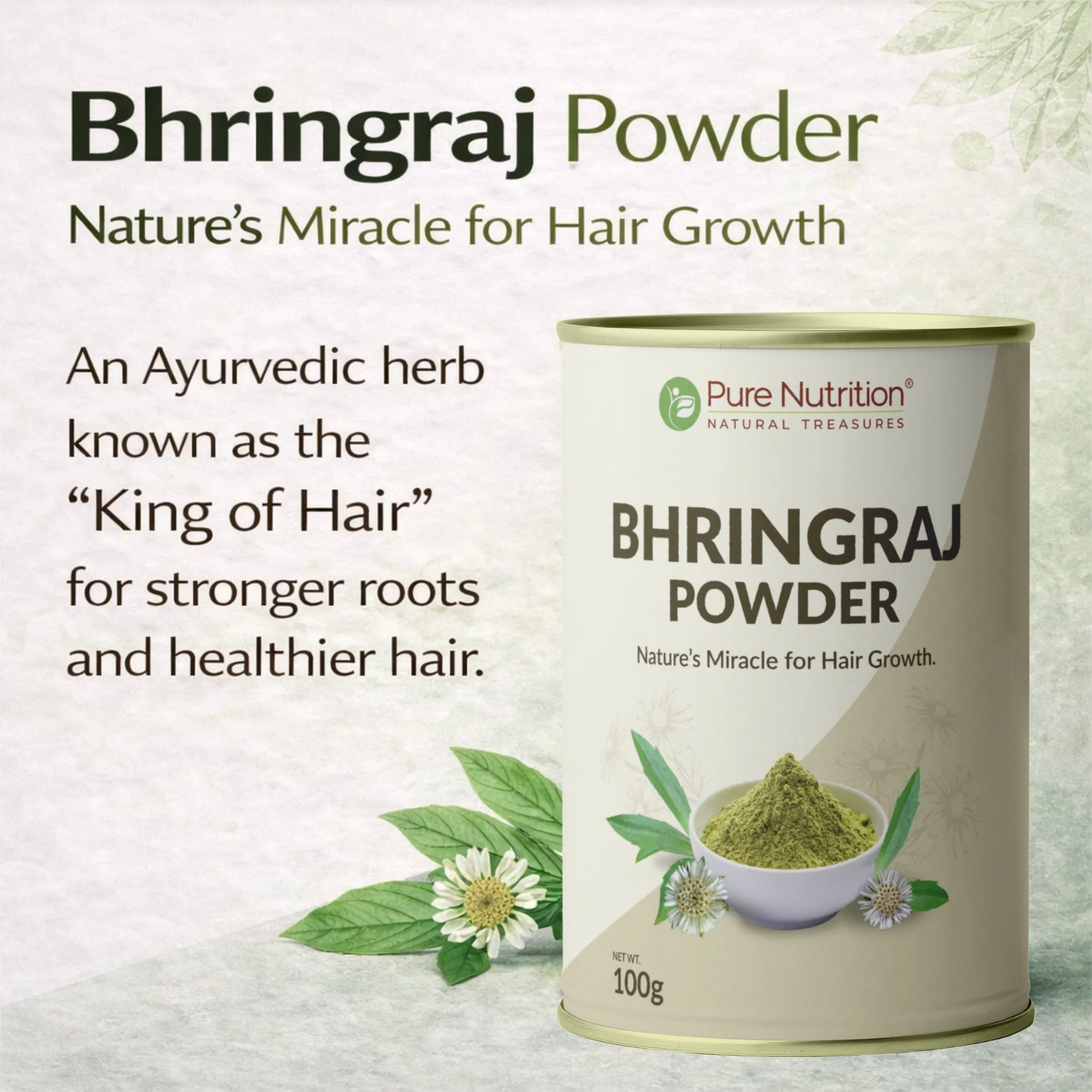 Pure Nutrition Bhringraj Powder| Herbal Powder for Hair Care - Image 7
