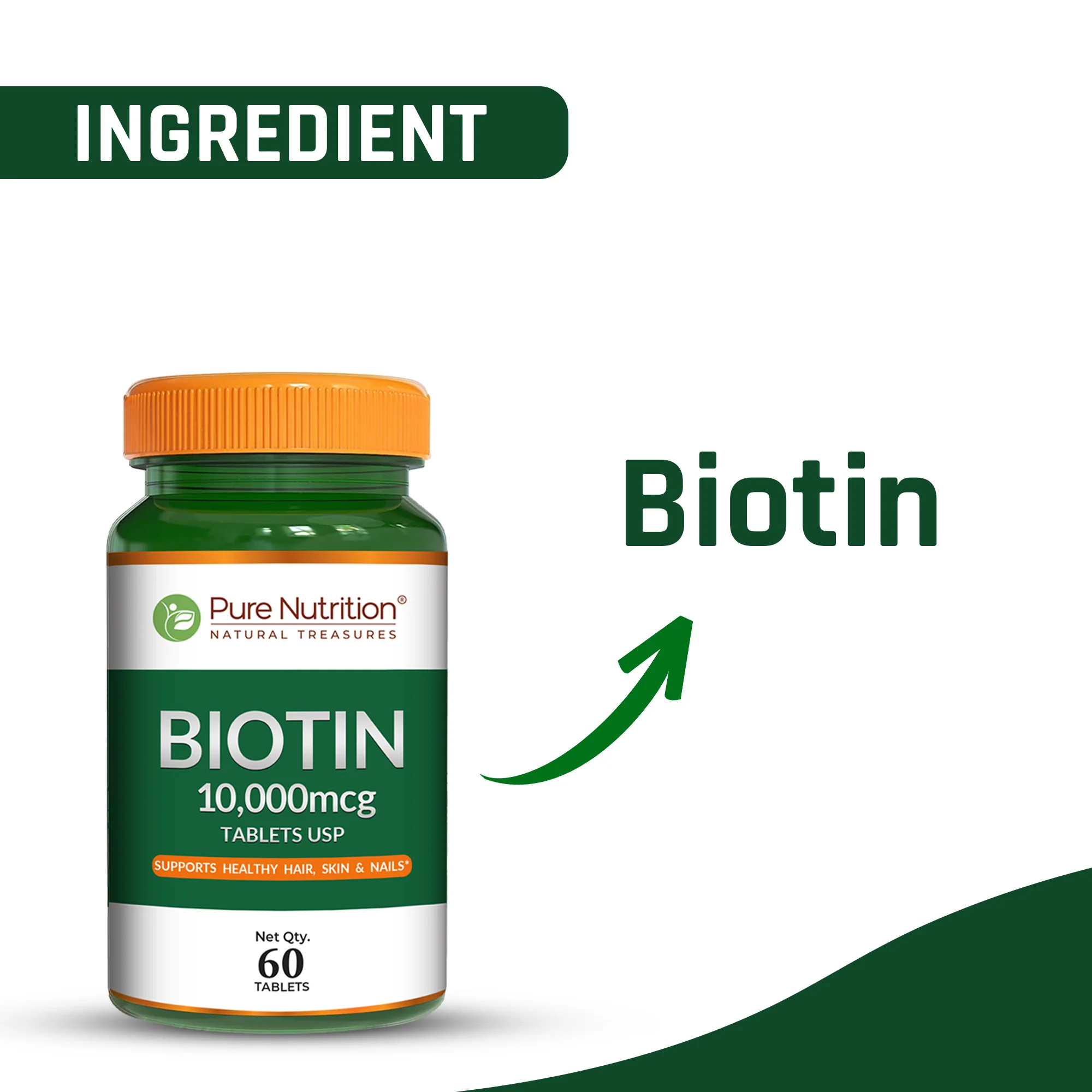 Pure Nutrition Biotin 10,000 mcg | Pharma Grade - Image 3