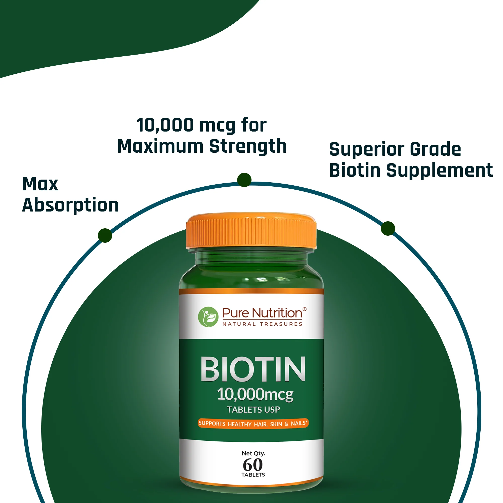 Pure Nutrition Biotin 10,000 mcg | Pharma Grade - Image 6