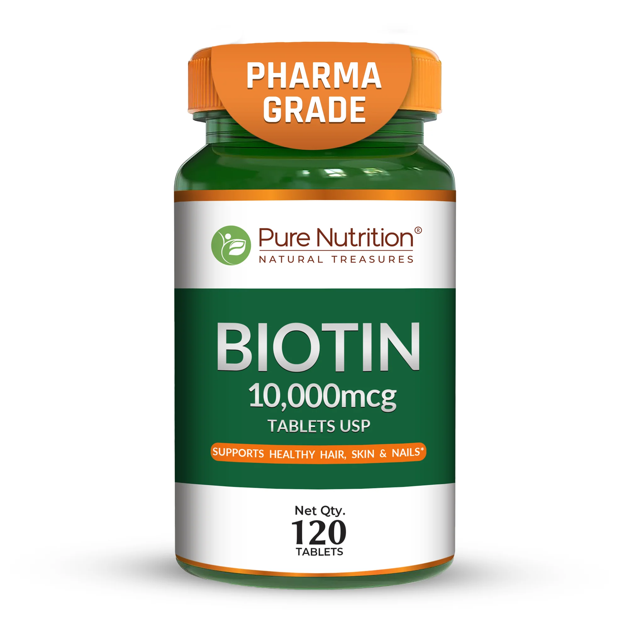 Pure Nutrition Biotin 10,000 mcg | Pharma Grade