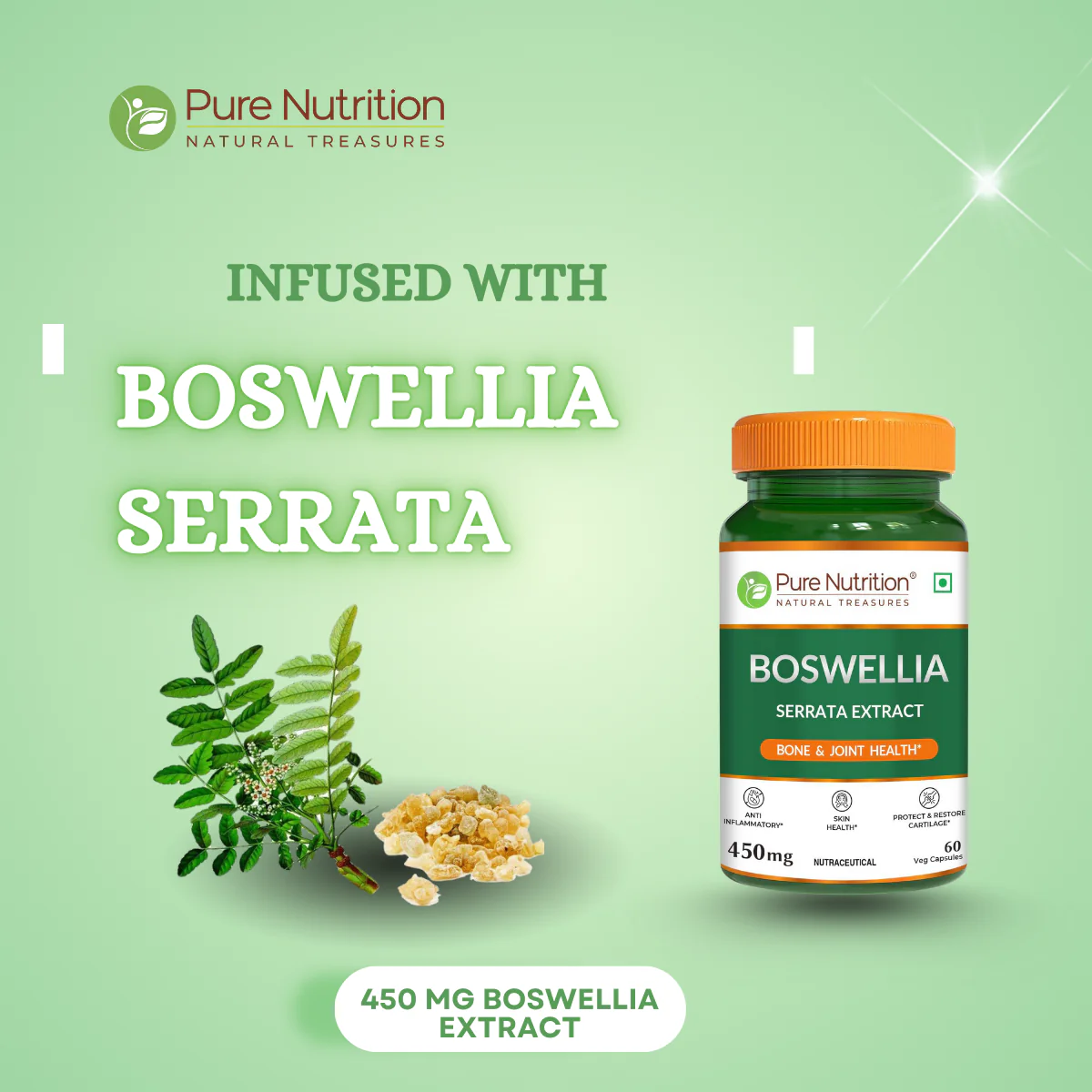 Boswellia Serrata Extract – 450mg | Bone & Joint Health | 60 Veg Capsules - Image 8
