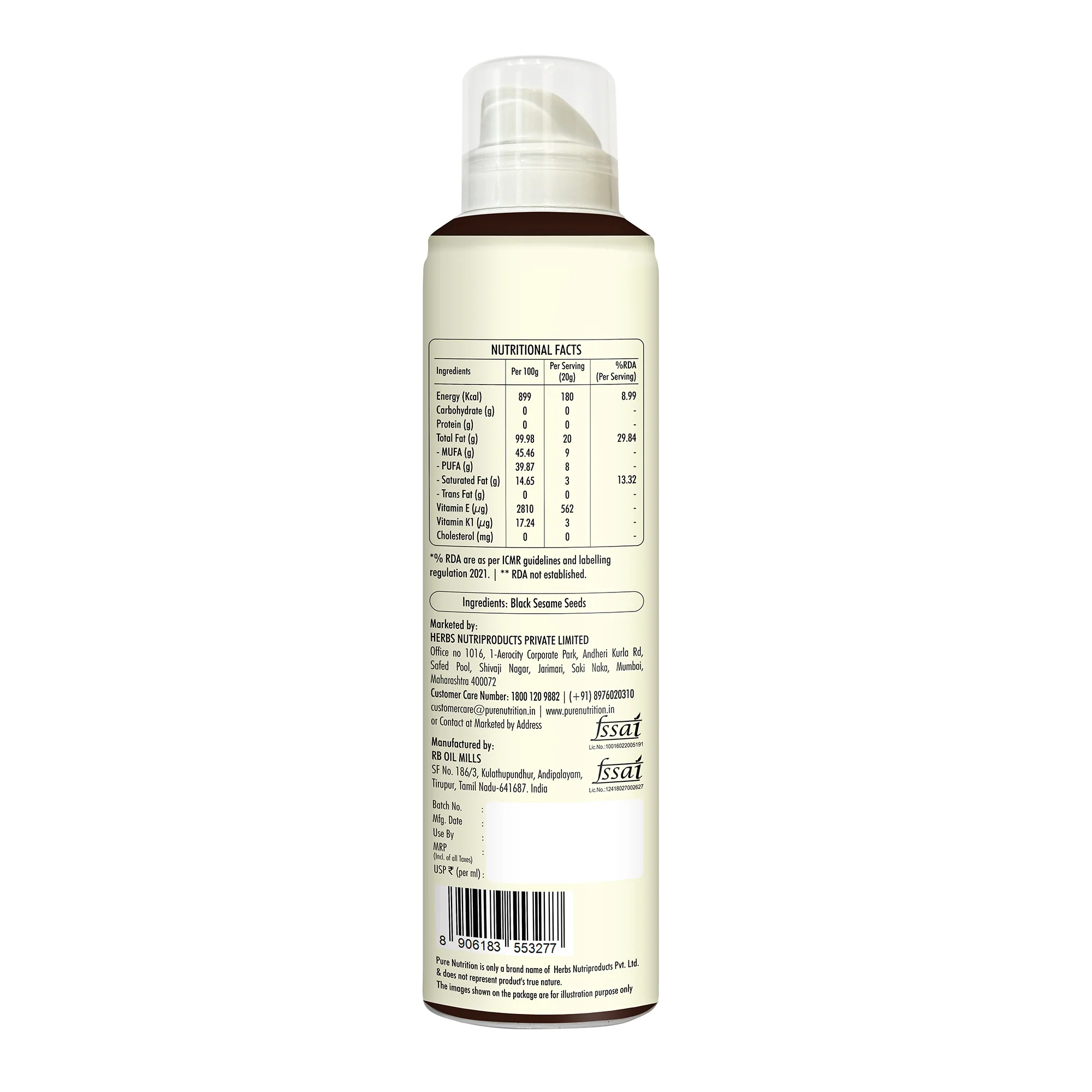 Pure Nutrition Dosa Oil Spray – Cold Pressed Sesame Oil - Image 6