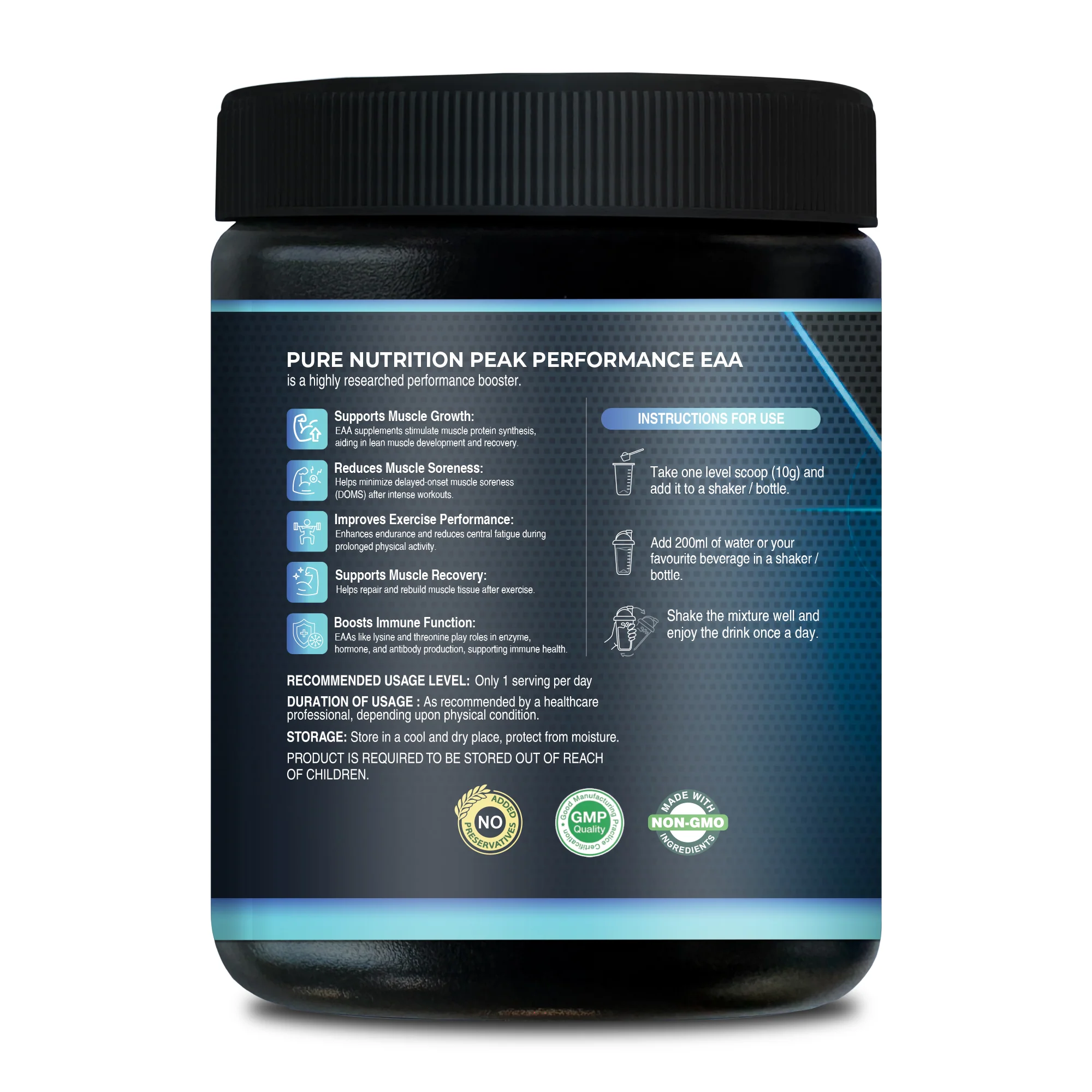 Pure Nutrition EAA Powder | With All 9 Essential Amino Acids | Unflavoured - Image 6
