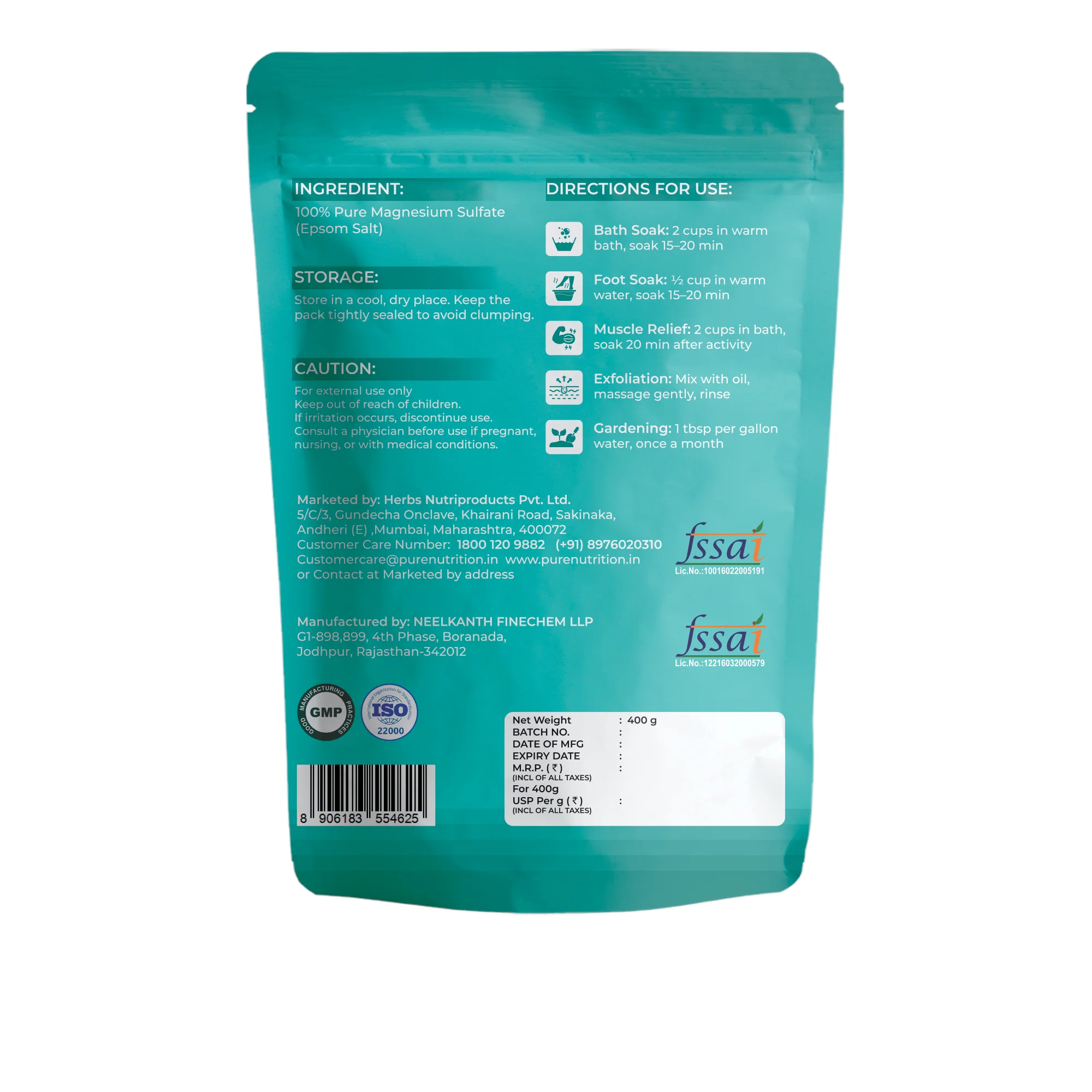 Pure Nutrition Epsom Salt – 100% Magnesium Sulphate, Unscented - Image 7