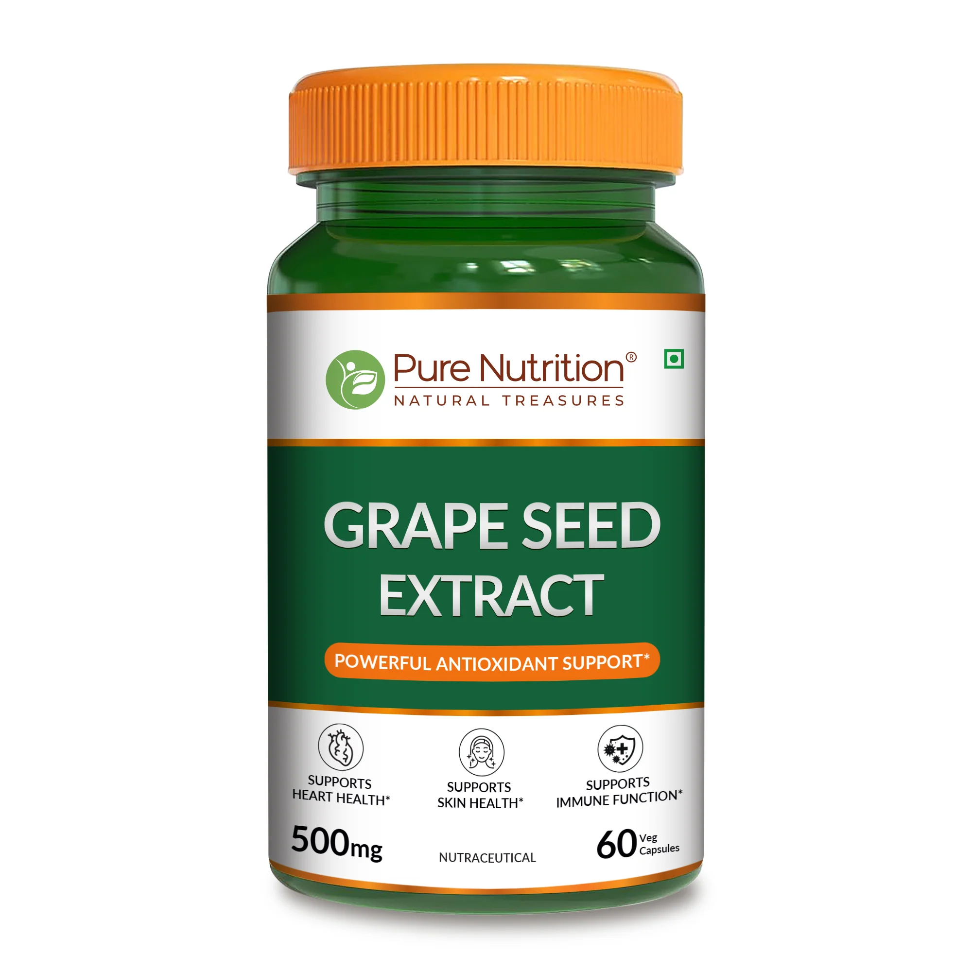 Pure Nutrition Grape Seed Extract 500 mg | 95% Polyphenols