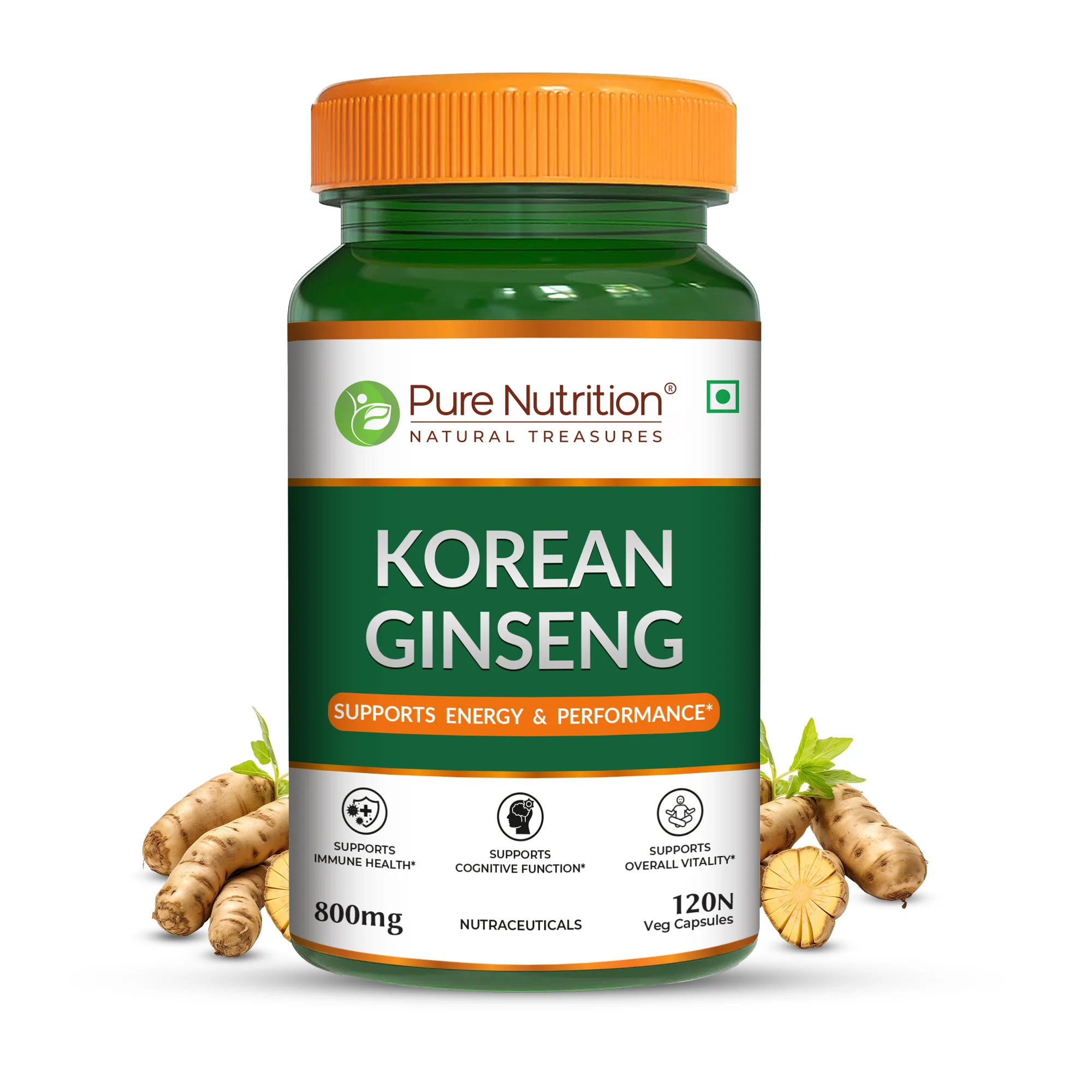 Pure Nutrition Korean Ginseng – 120 Veg Capsules - Image 5