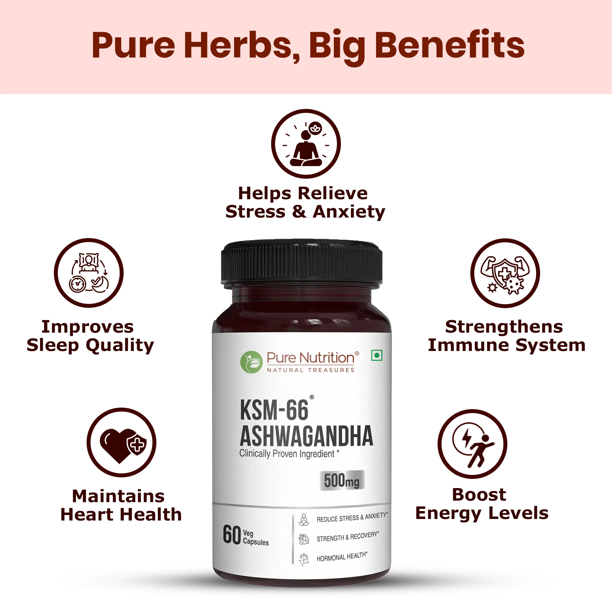 Pure Nutrition KSM-66 Ashwagandha 500mg | Standardized Root Extract - Image 10