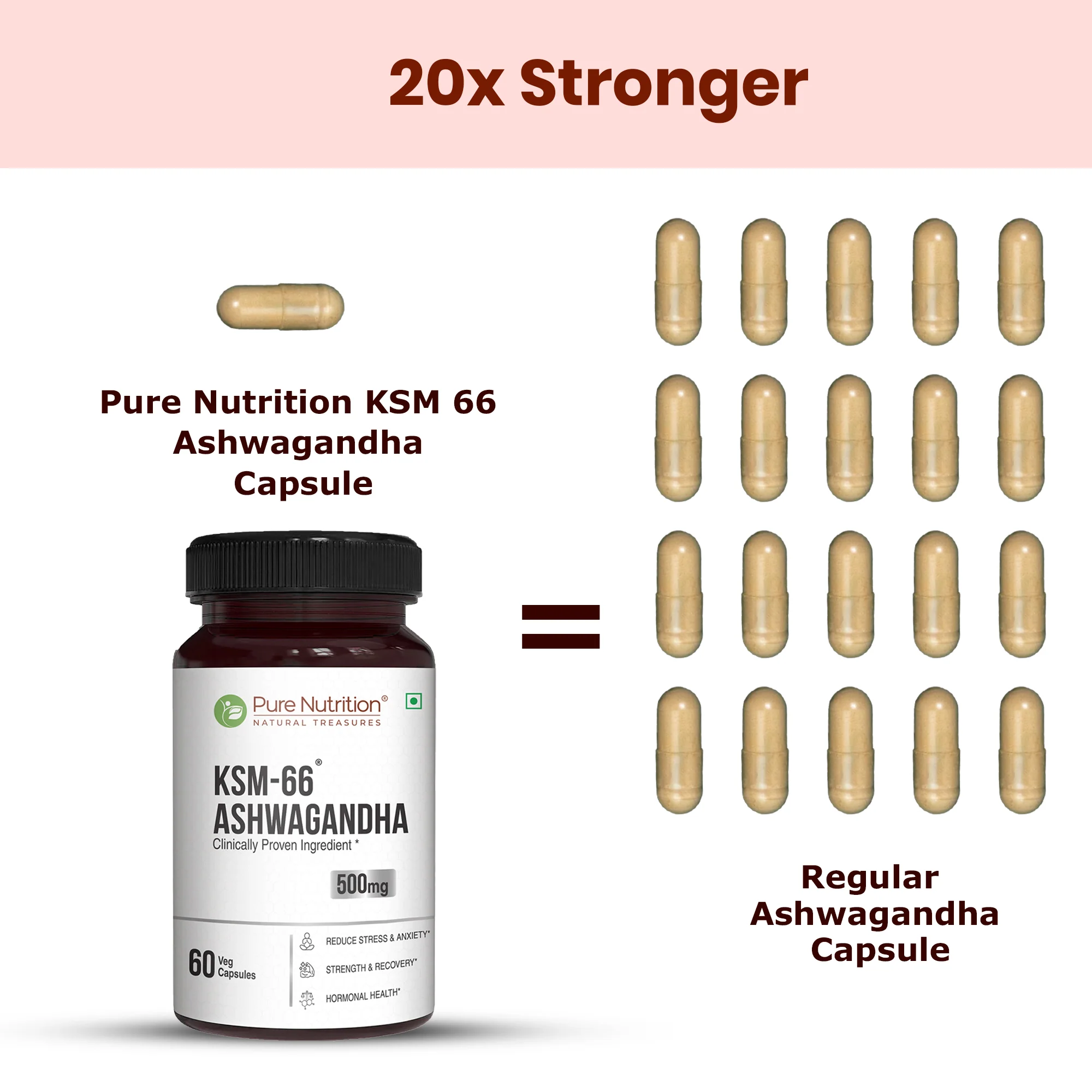 Pure Nutrition KSM-66 Ashwagandha 500mg | Standardized Root Extract - Image 9