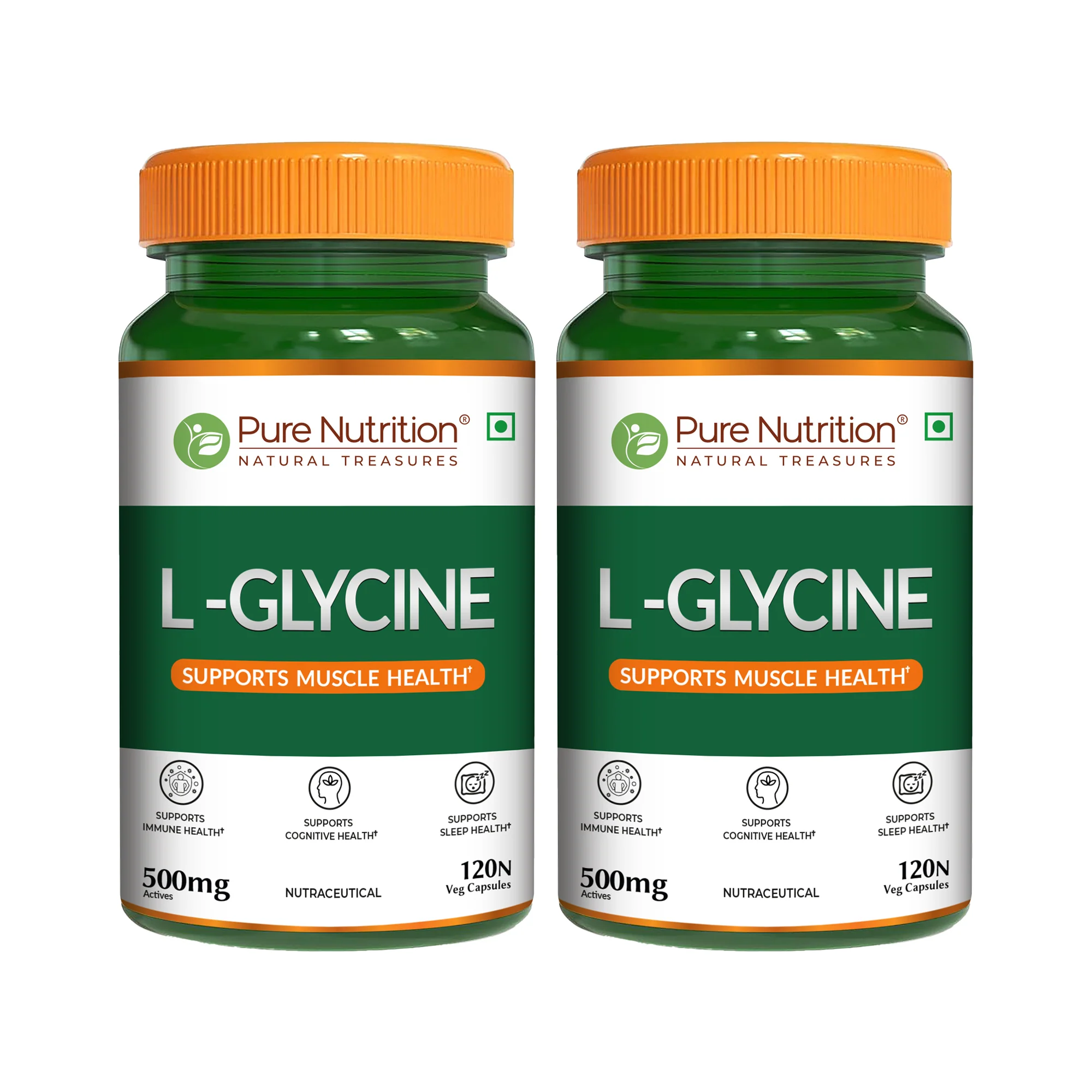 Pure Nutrition L-Glycine | 500 mg | 120 Veg Capsules - Image 8