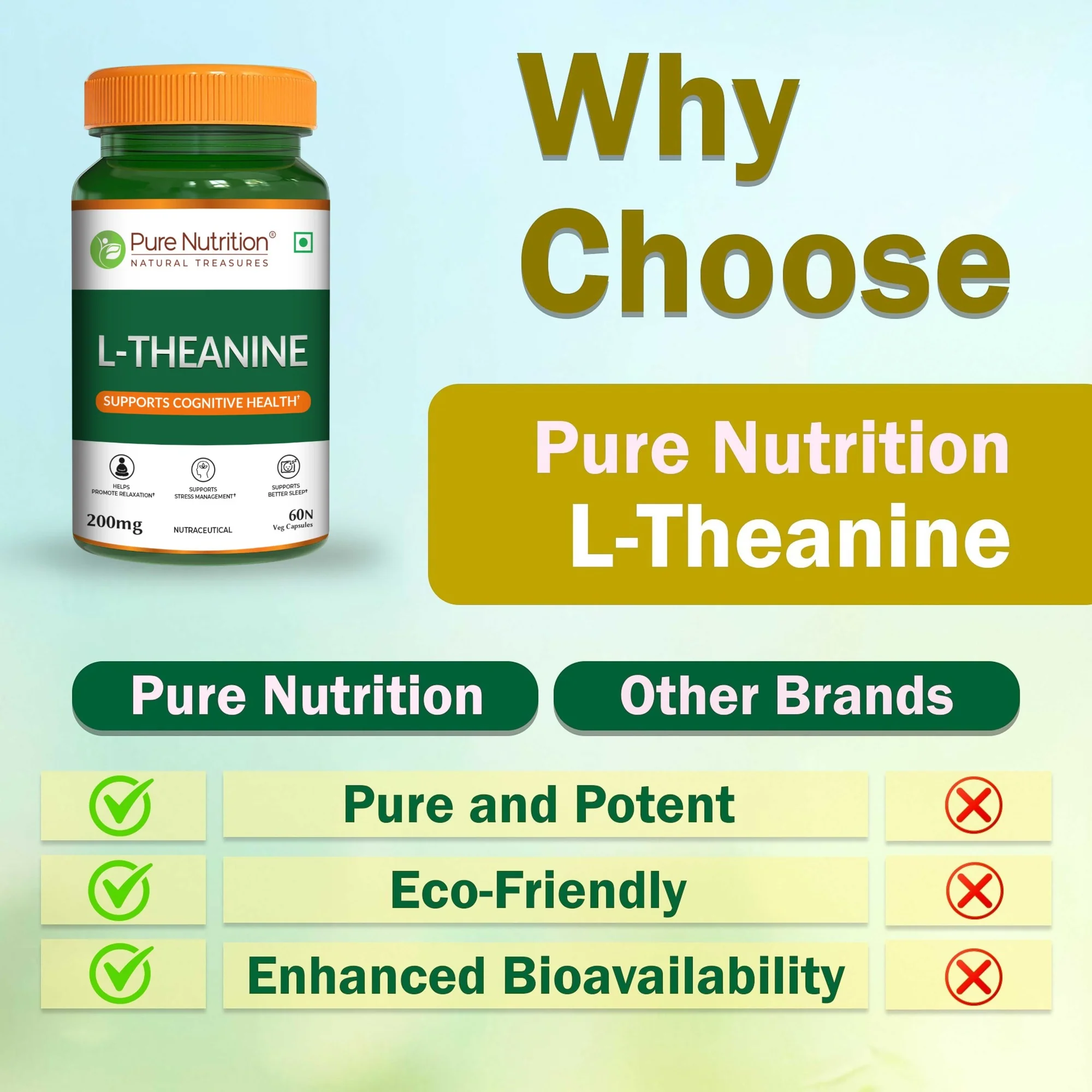 Pure Nutrition L-Theanine Capsules 200mg - Image 5