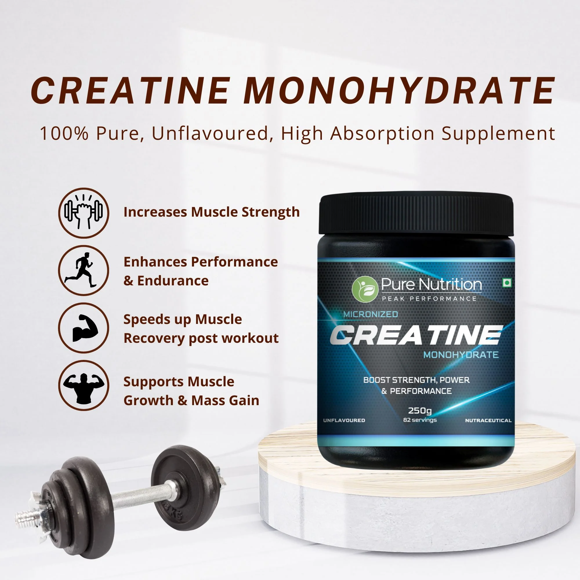 Creatine Monohydrate Powder | Unflavored Supplement for Energy, Strength, and Performance Enhancement - Image 5