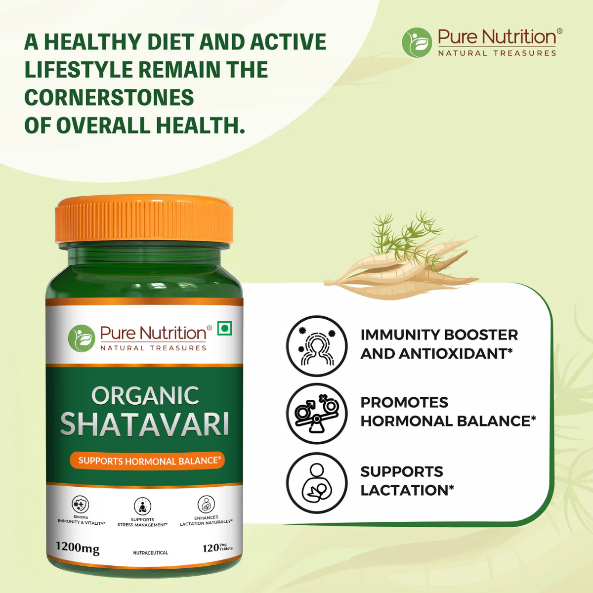 Organic Shatavari - 120 Tablets | Boosts Immunity, Digestion, and Supports Women's Hormonal and Reproductive Health - Image 4