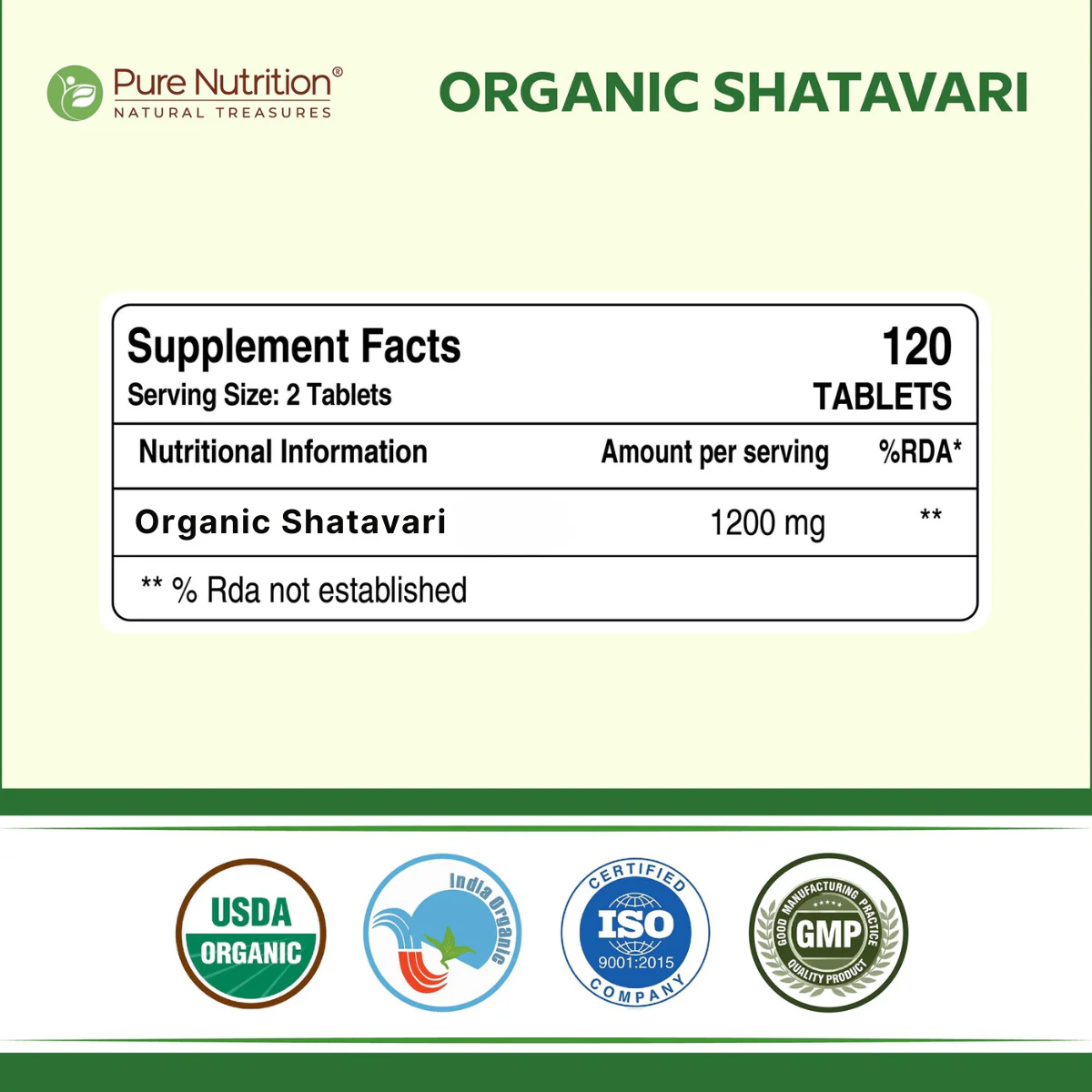 Organic Shatavari - 120 Tablets | Boosts Immunity, Digestion, and Supports Women's Hormonal and Reproductive Health - Image 5