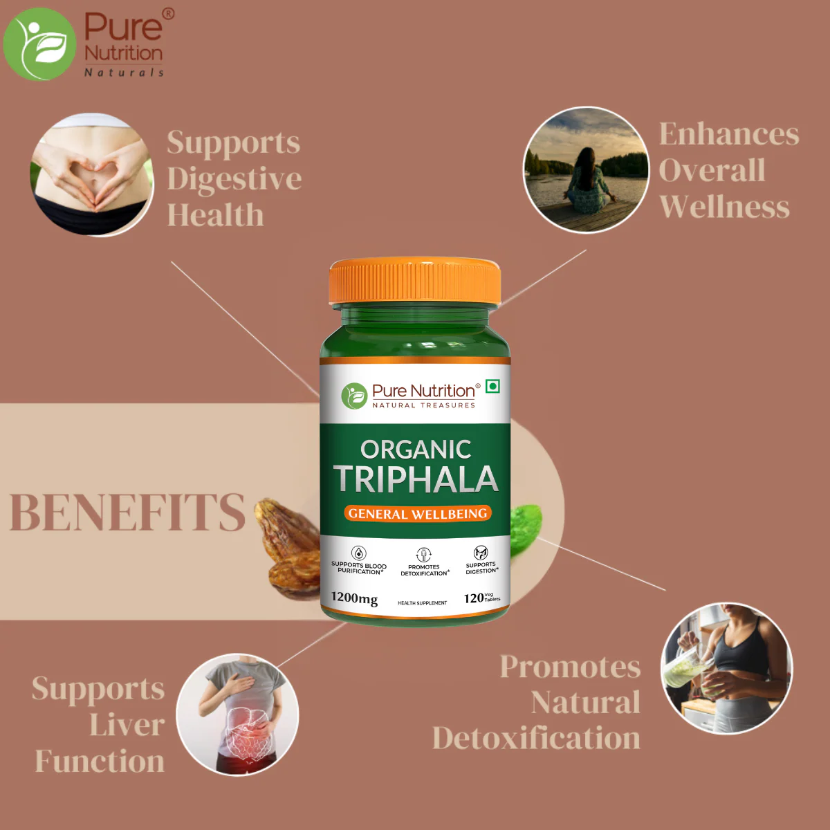 Organic Triphala Extract Supplement - 120 Vegetarian Tablets | Supports Digestion and Boosts Immunity - Image 3