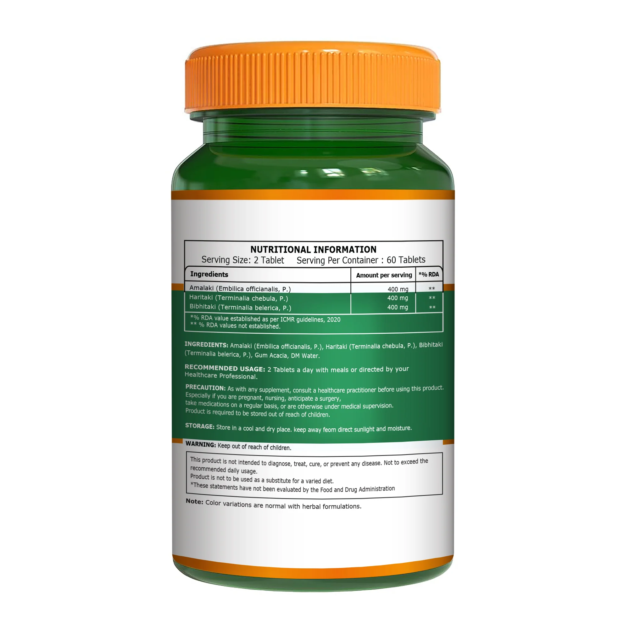 Organic Triphala Extract Supplement - 120 Vegetarian Tablets | Supports Digestion and Boosts Immunity - Image 4