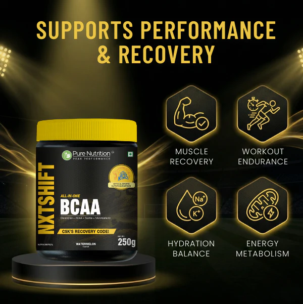 Pure Nutrition Peak Performance NXTShift All-in-One BCAA Powder 250g – With Electrolytes, Taurine & Vitamin B6 - Image 3