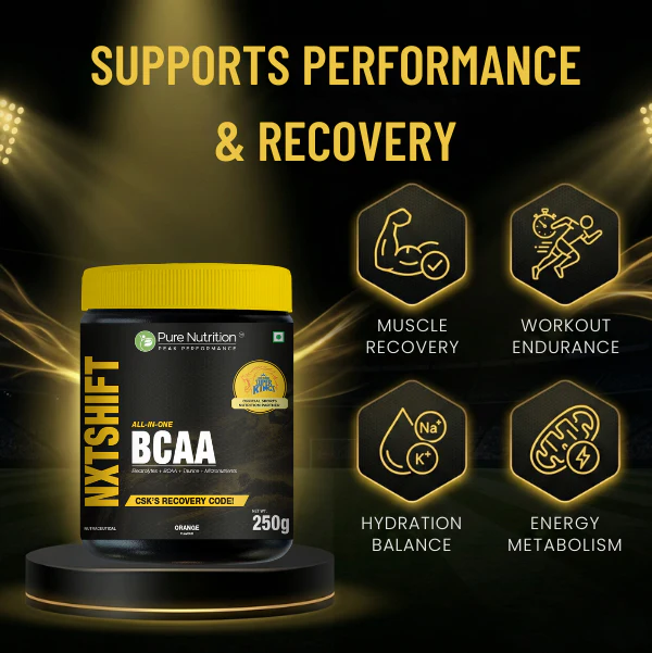 Pure Nutrition Peak Performance NXTShift All-in-One BCAA Powder 250g – With Electrolytes, Taurine & Vitamin B6 - Image 4
