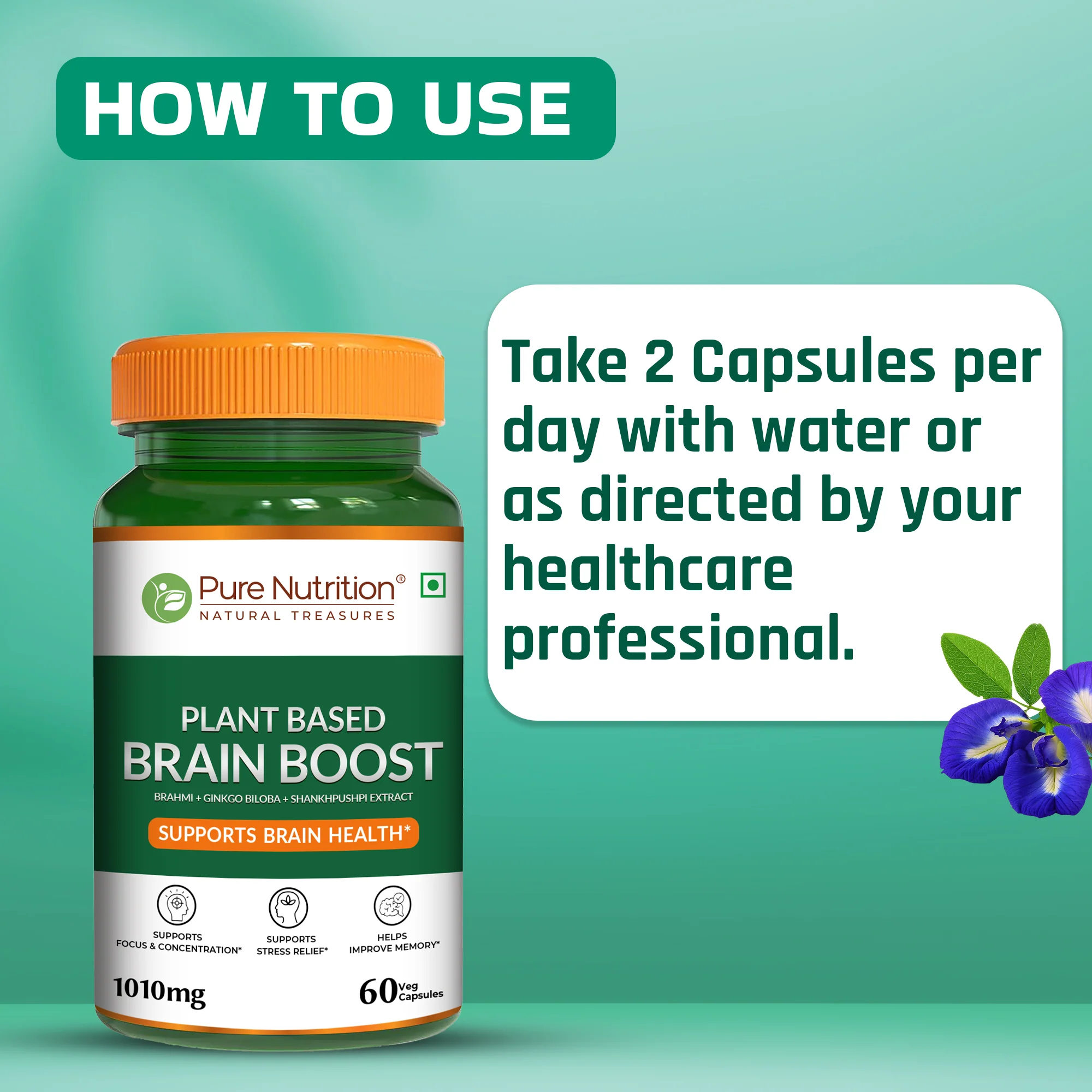 Pure Nutrition Plant Based Brain Boost - Image 7