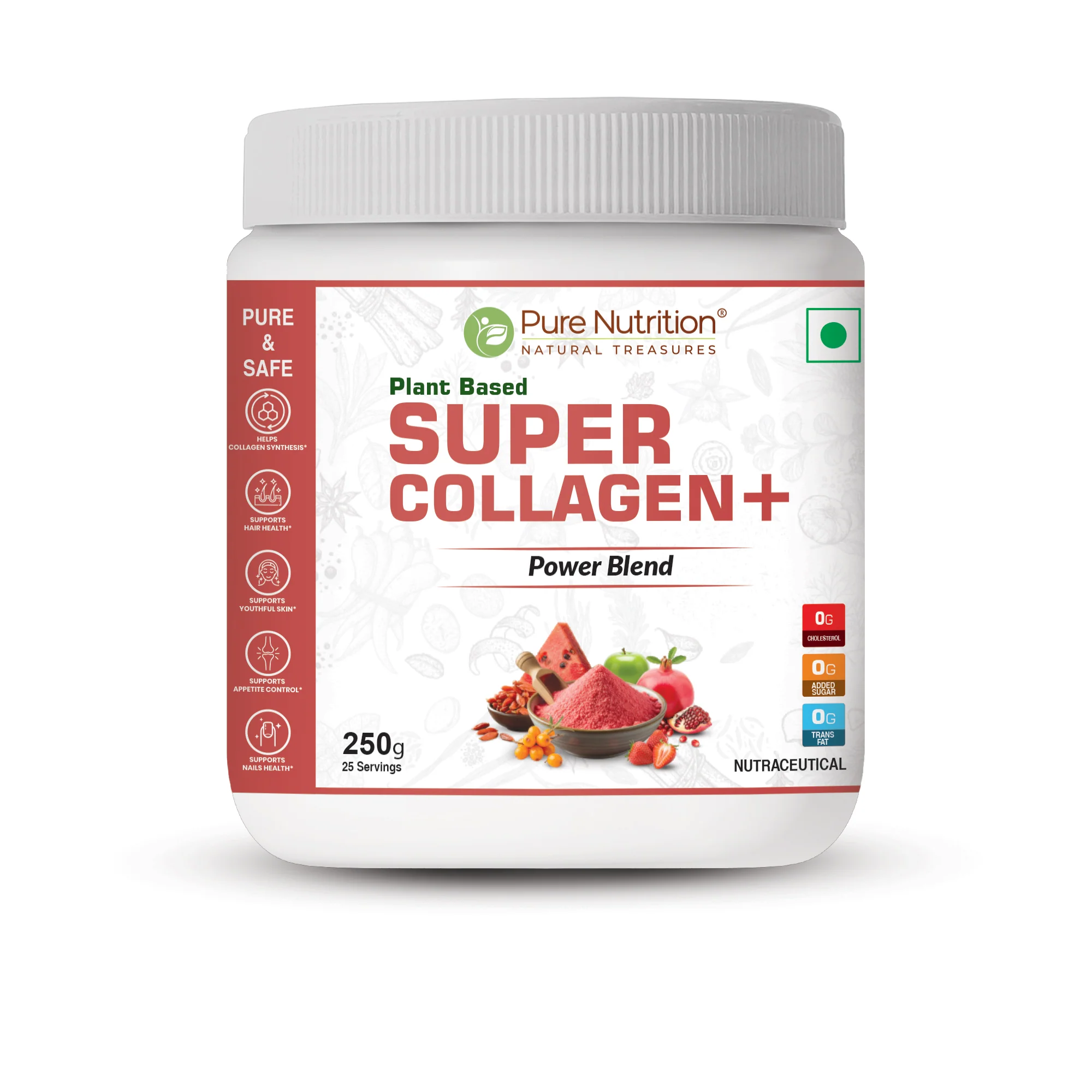 Pure Nutrition Plant-Based Super Collagen+ | Power Blend |Vegan Collagen Support - Image 8