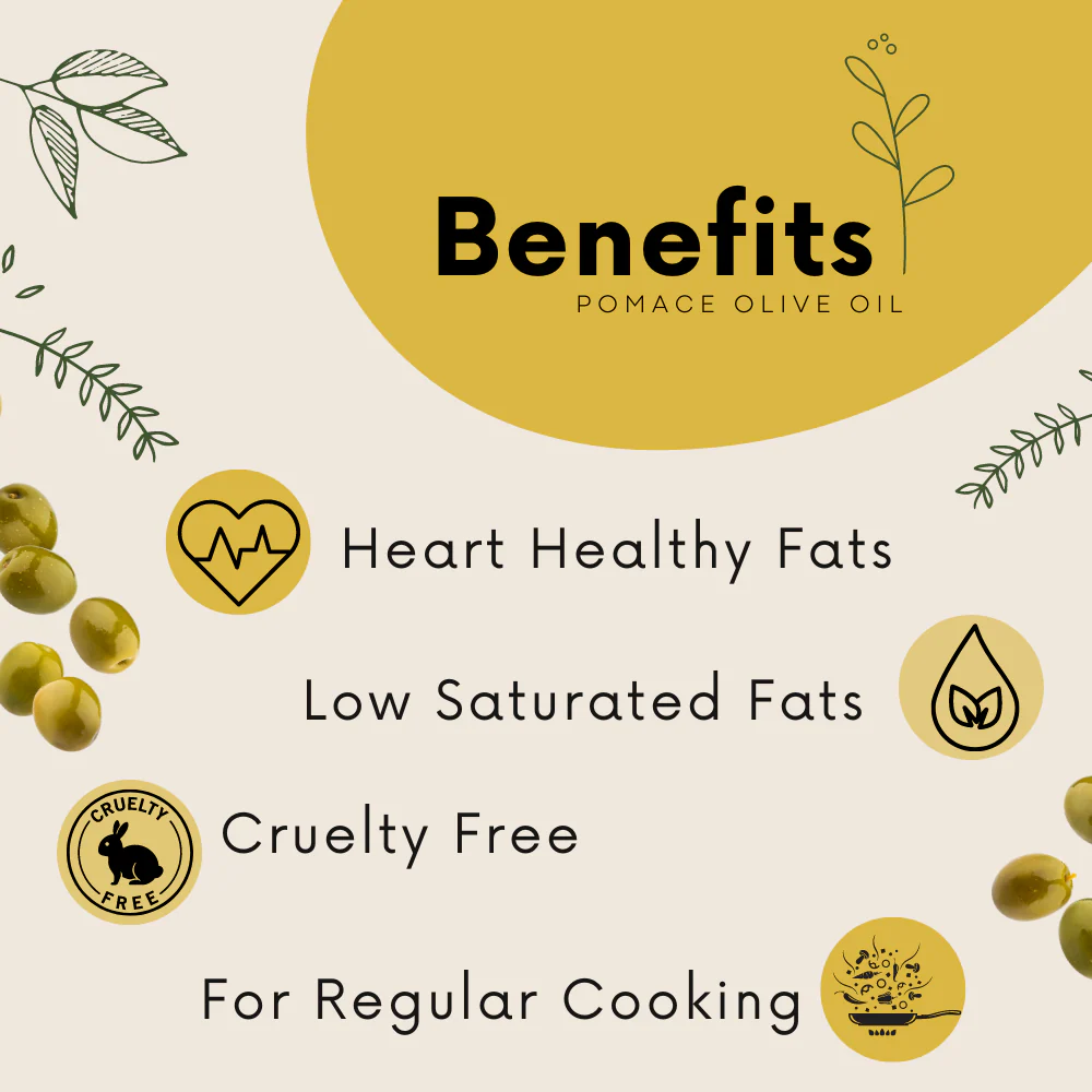 Pomace Olive Oil: Ideal for Indian Cooking & Deep Frying | Low in Saturated Fat - 2L - Image 6