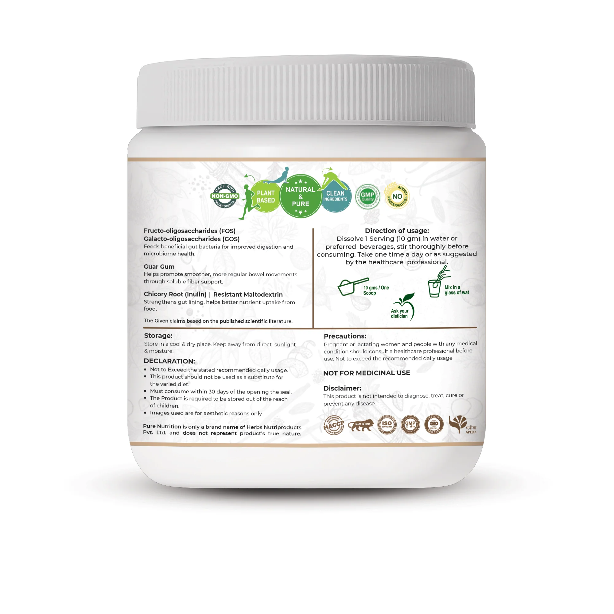 Pure Nutrition Prebiotic Fibre+ | Plant-Based Digestive Support - Image 5