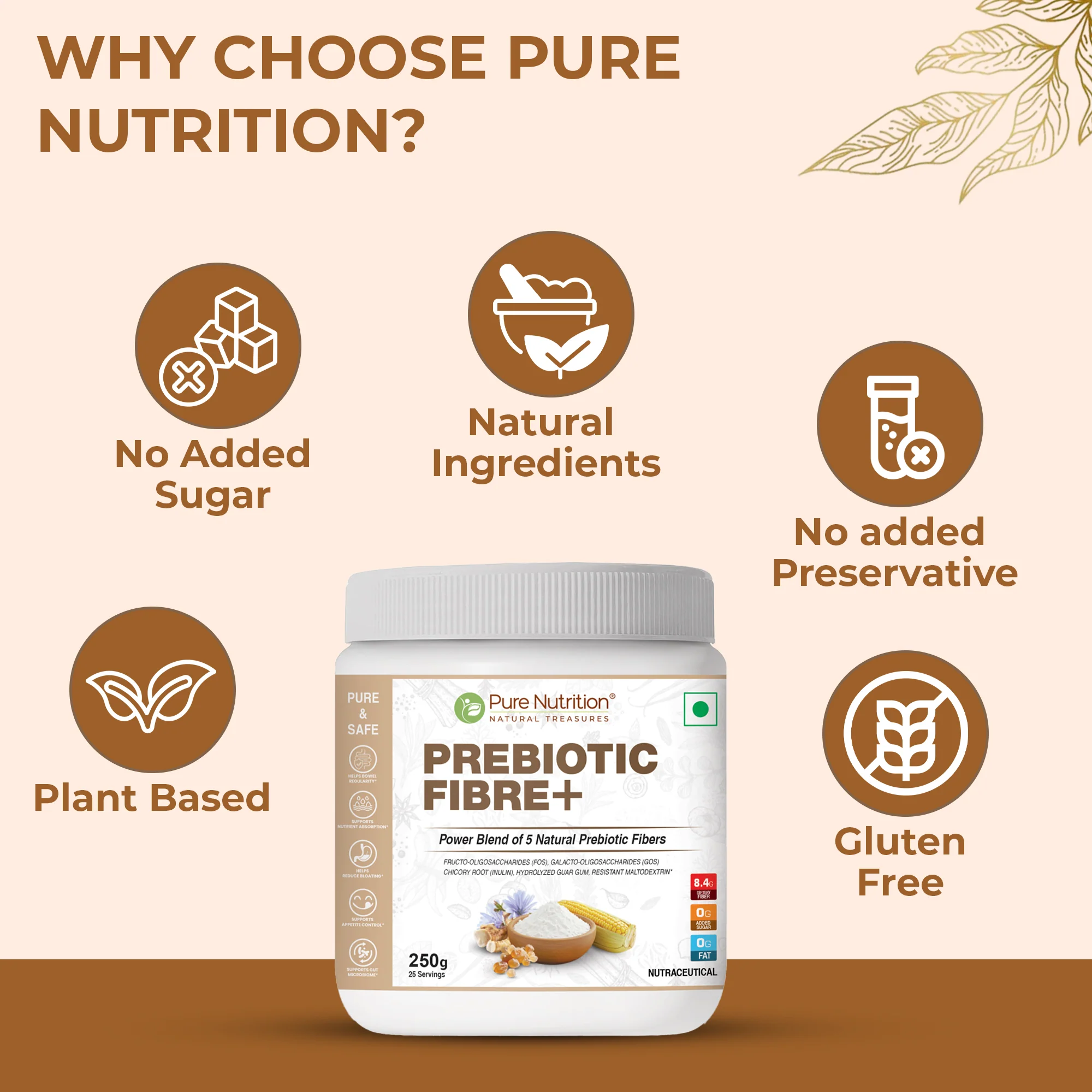 Pure Nutrition Prebiotic Fibre+ | Plant-Based Digestive Support - Image 6