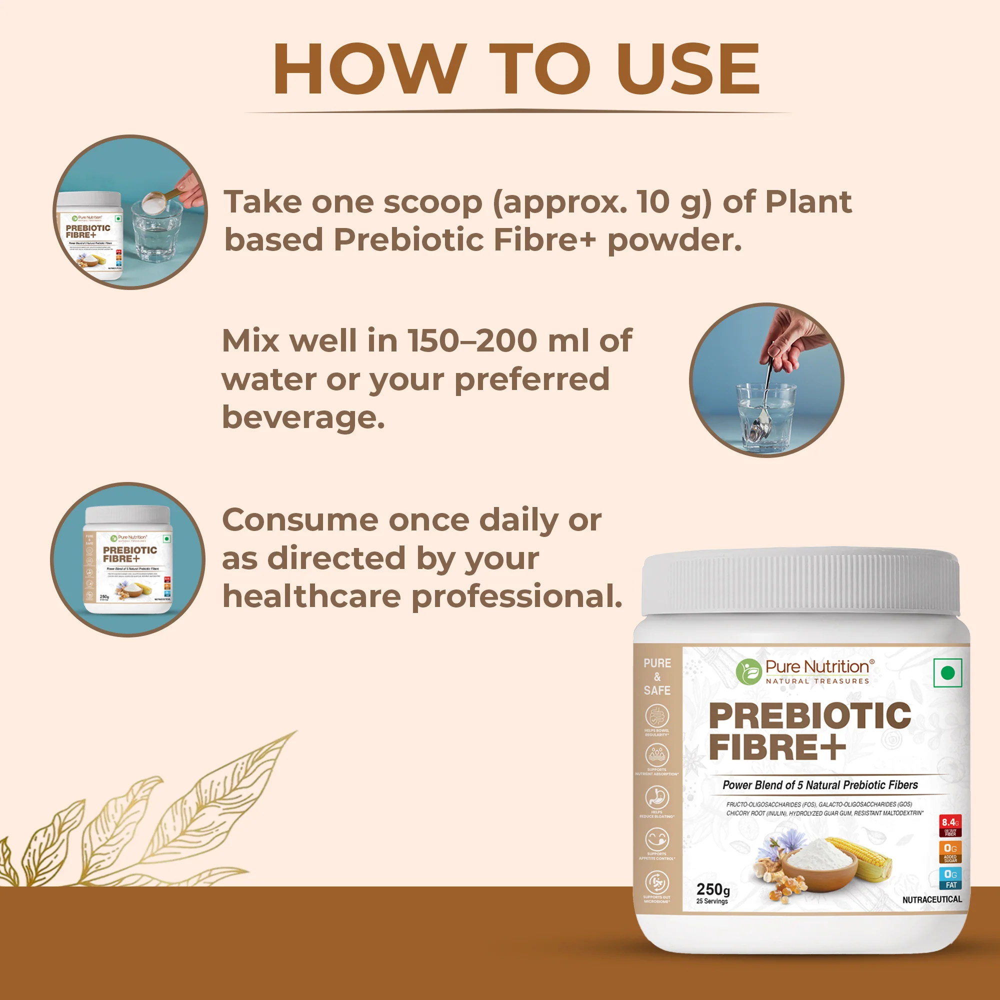 Pure Nutrition Prebiotic Fibre+ | Plant-Based Digestive Support - Image 7