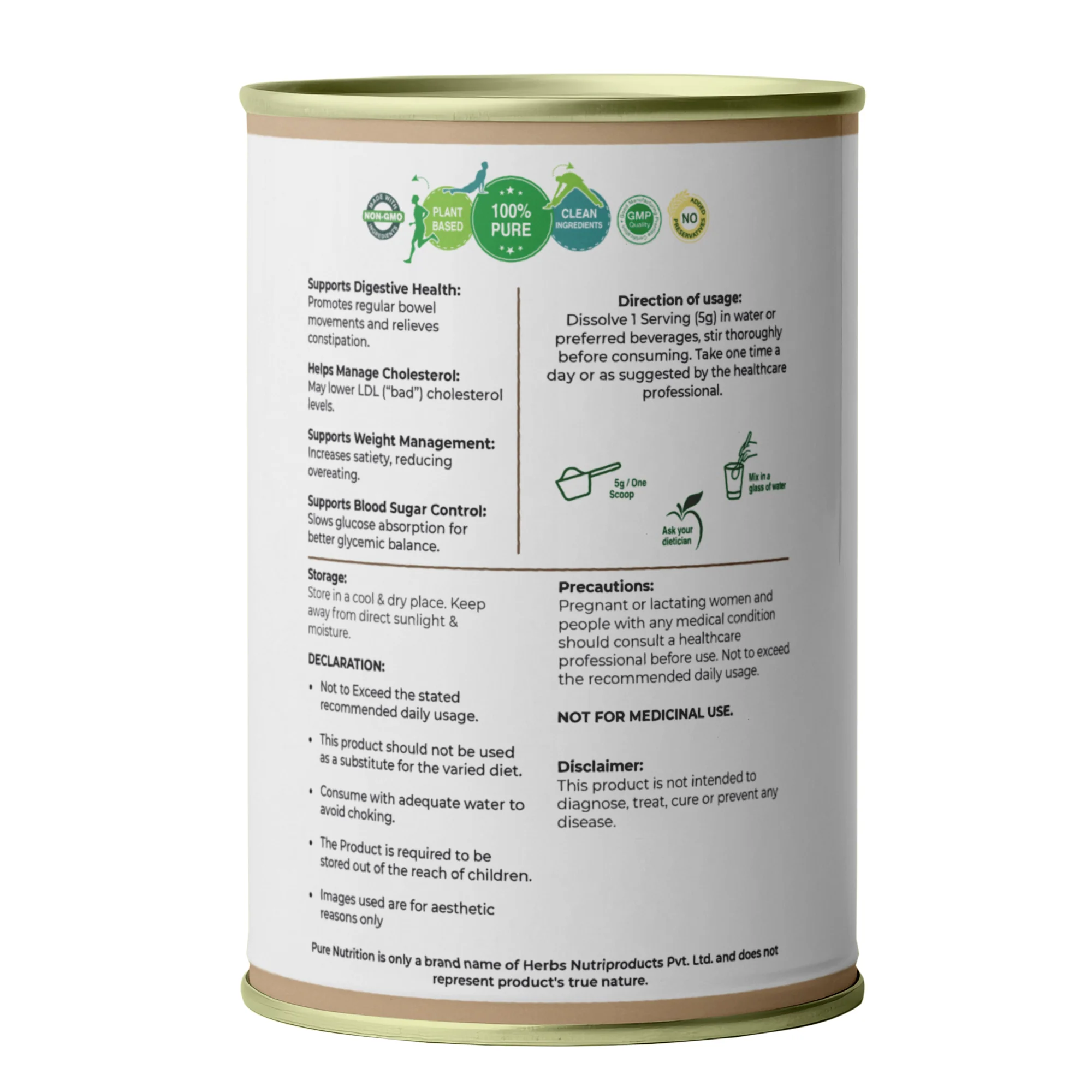 Pure Nutrition Psyllium Husk Isabgol Powder – Natural Dietary Fiber - Image 6